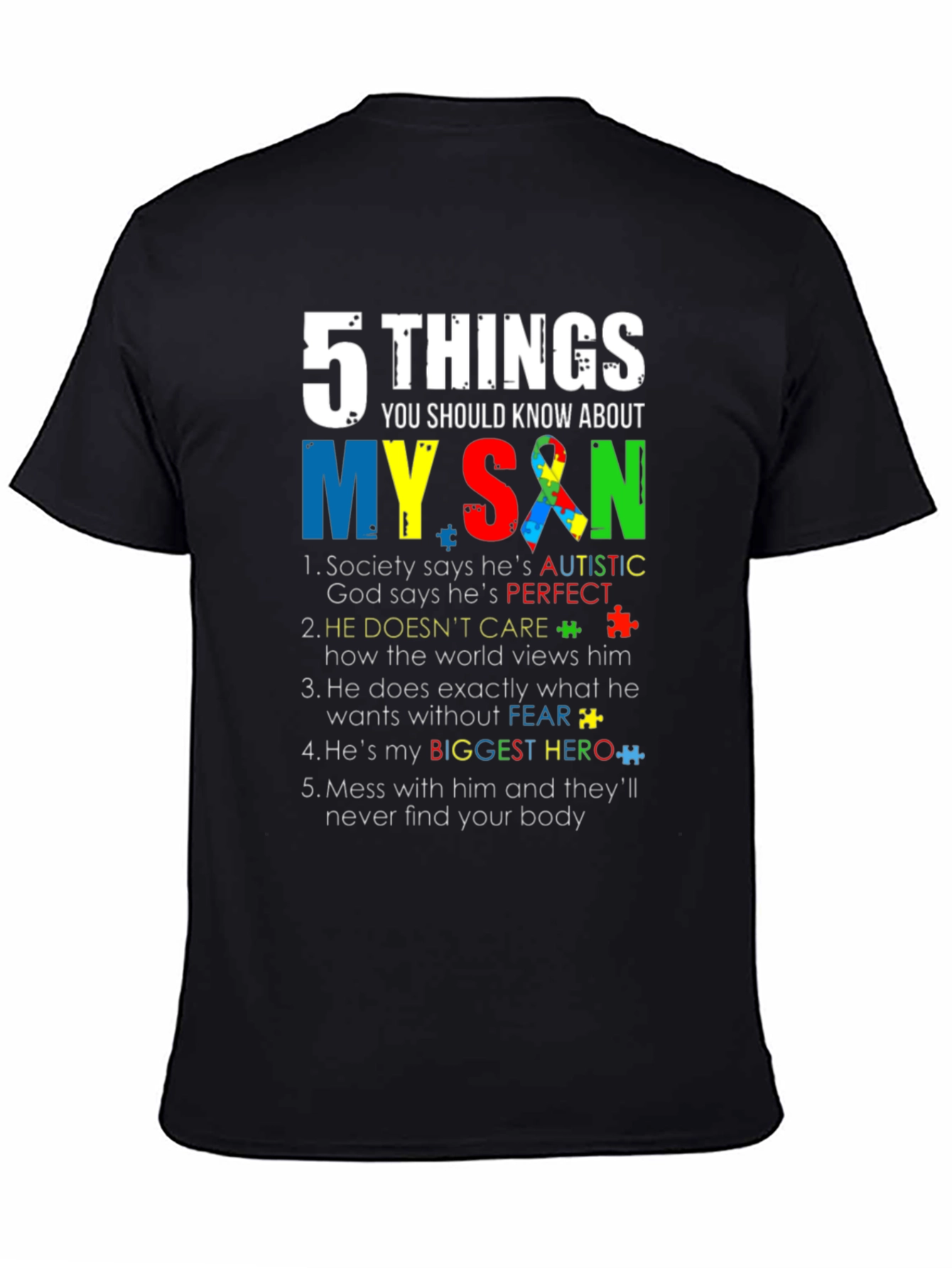 Autism Awareness T-Shirt: My Son My Hero