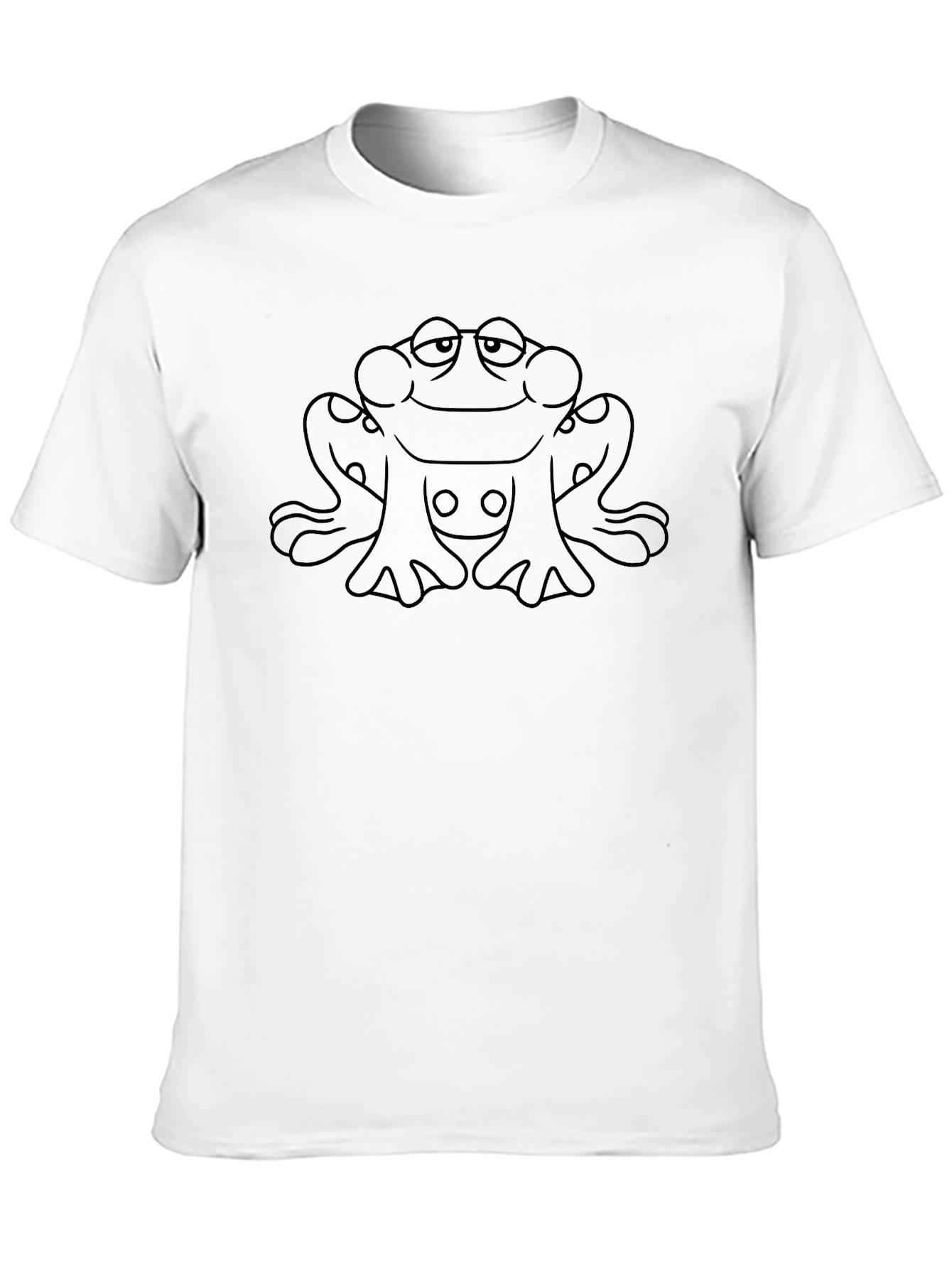 Relaxed Frog Graphic Tee - Black Cotton Comfort