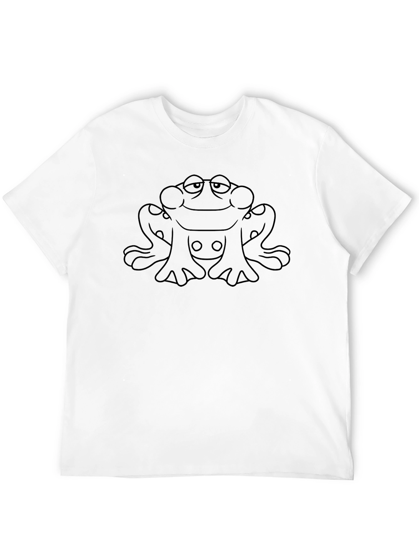 Relaxed Frog Graphic Tee - Black Cotton Comfort