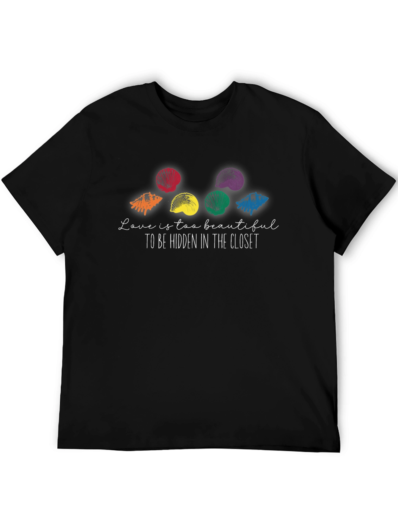 Pride Seashell T-Shirt: Love is Too Beautiful!