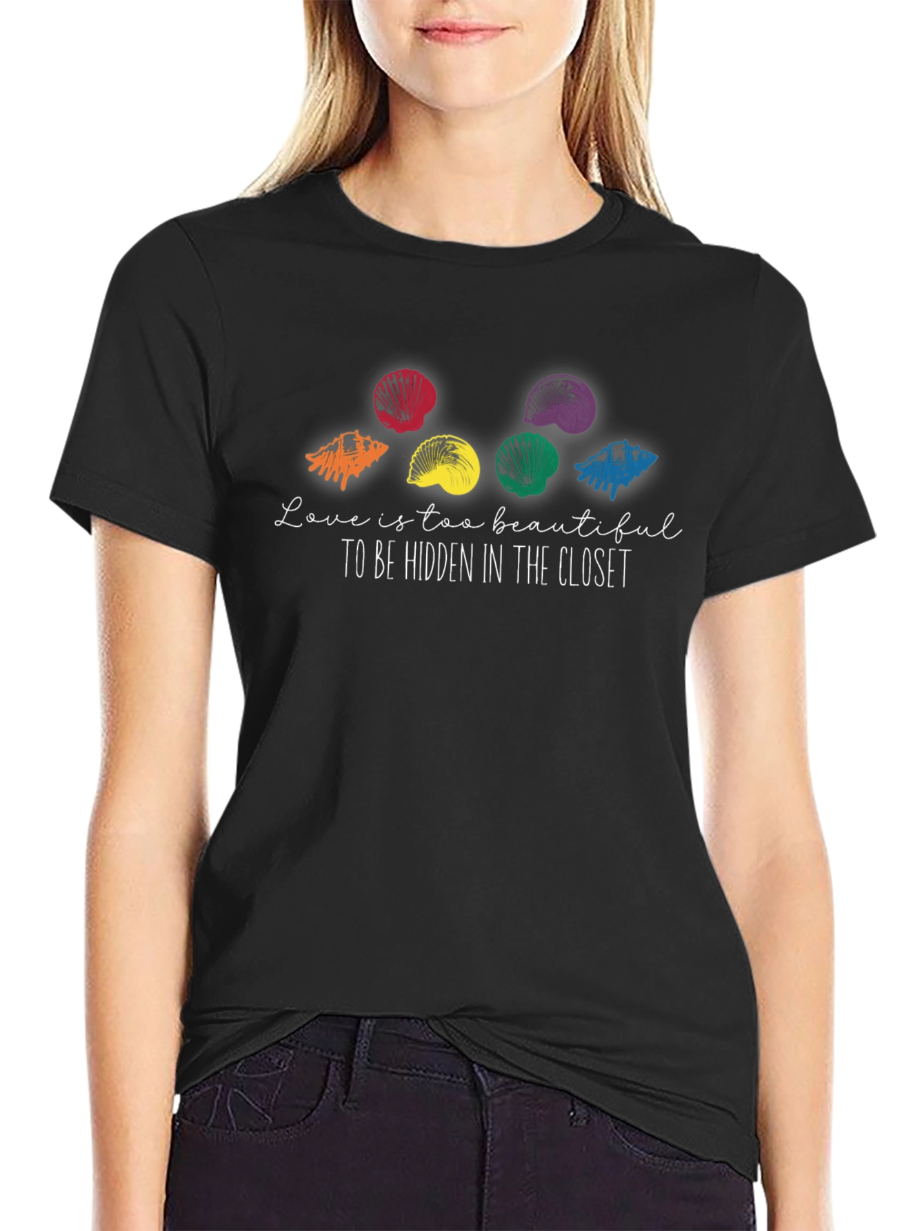 Pride Seashell T-Shirt: Love is Too Beautiful!