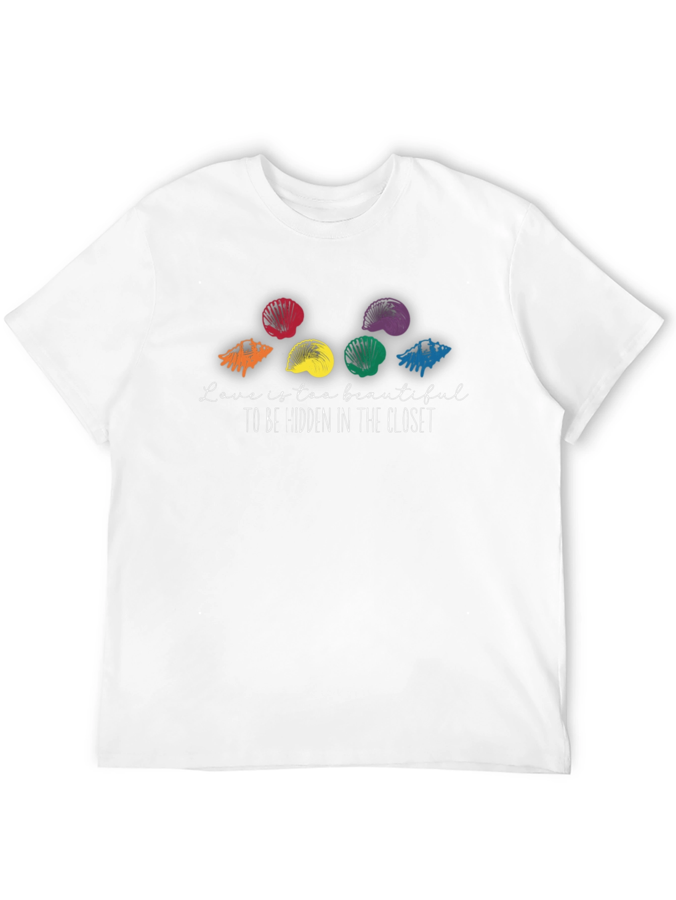 Pride Seashell T-Shirt: Love is Too Beautiful!