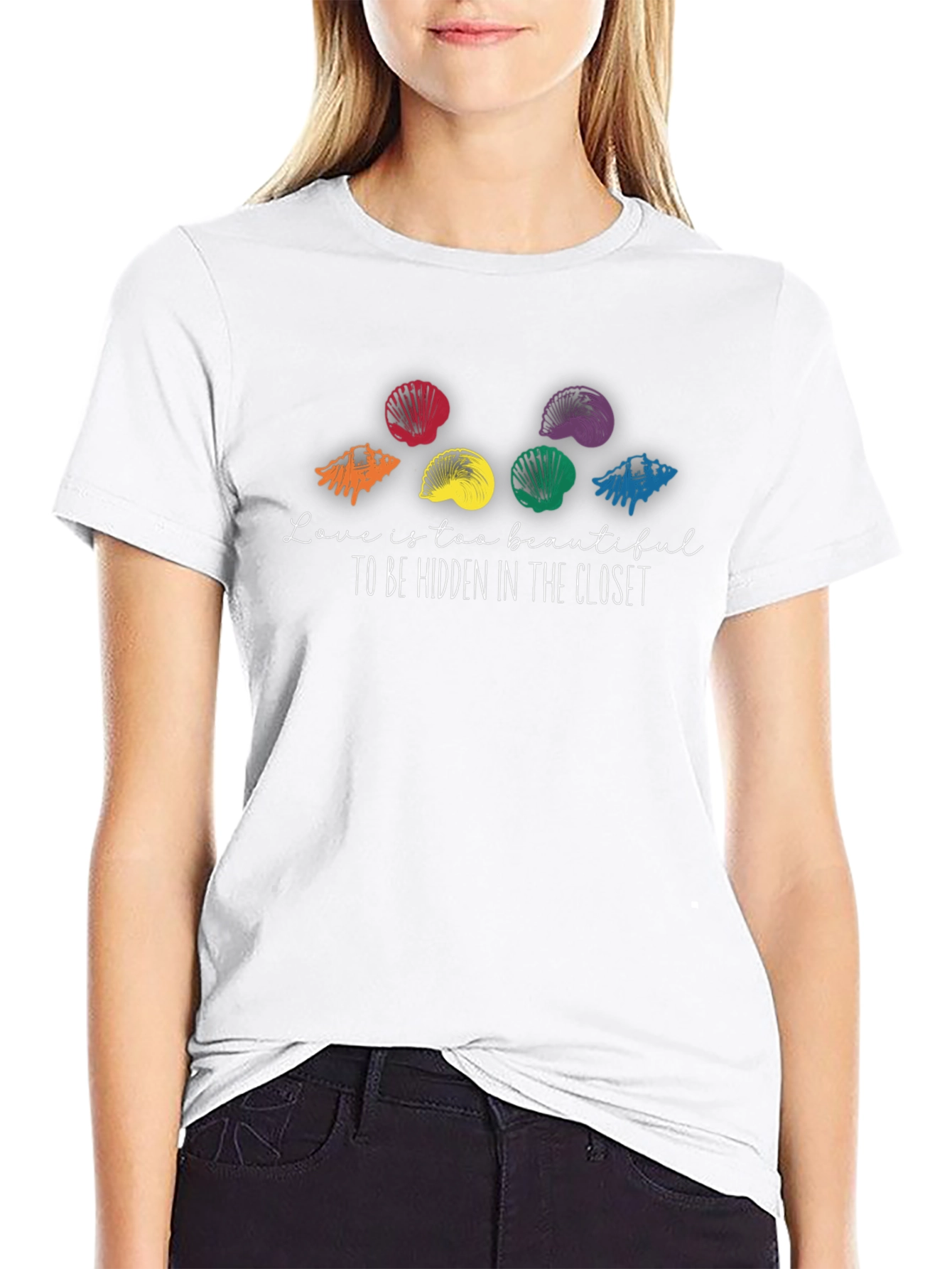 Pride Seashell T-Shirt: Love is Too Beautiful!