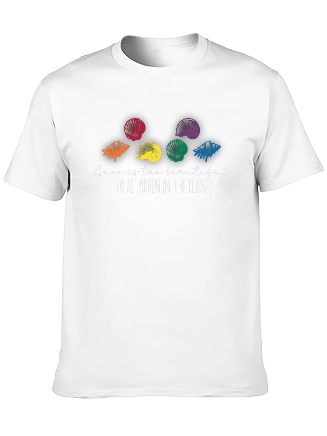Pride Seashell T-Shirt: Love is Too Beautiful!