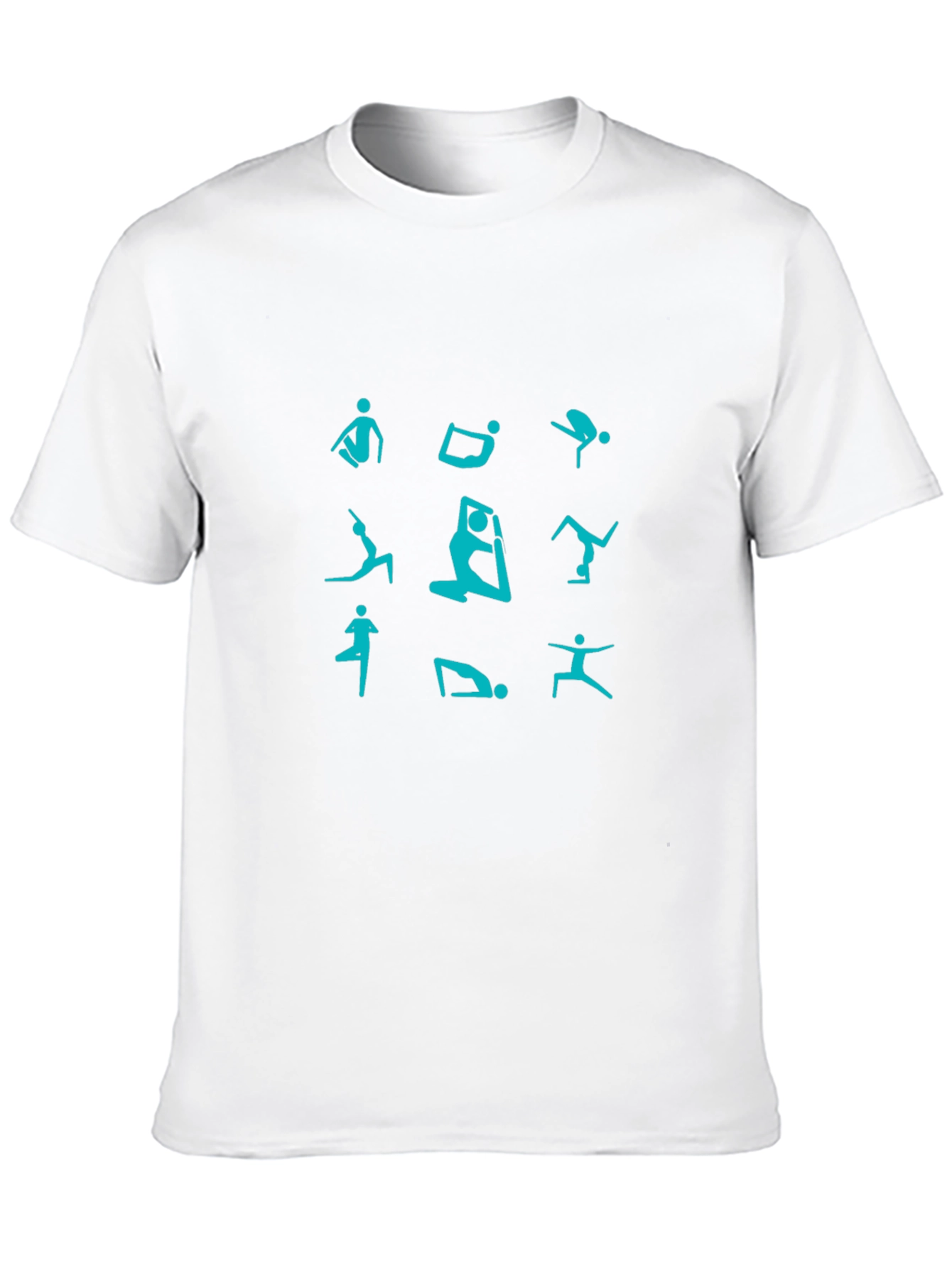 Yoga Pose Print Black T-Shirt