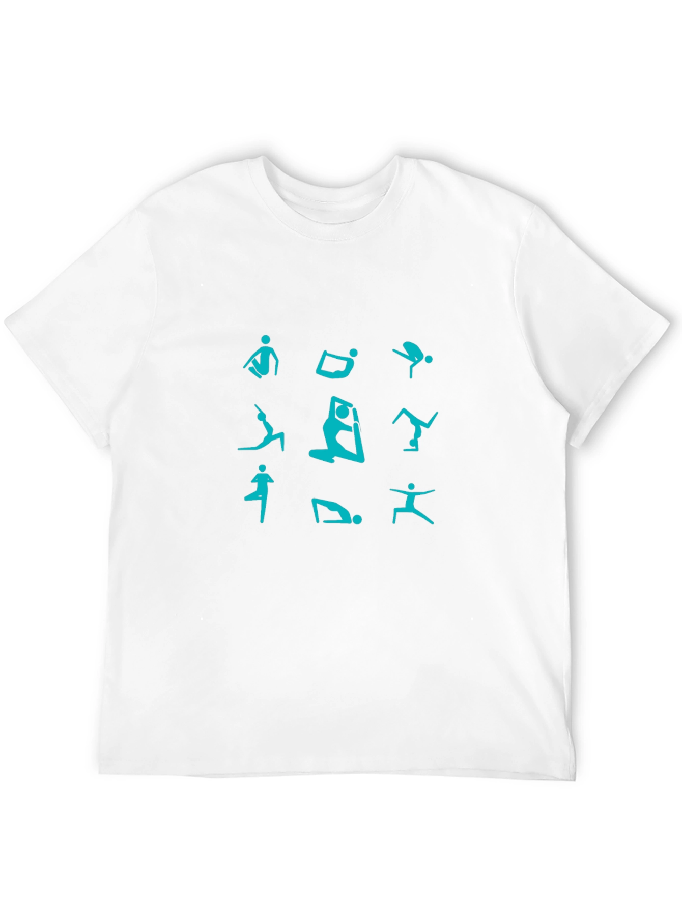 Yoga Pose Print Black T-Shirt