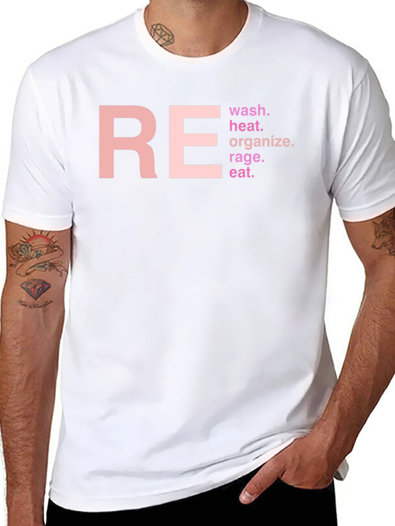 RE Wash Heat Organize Rage Eat T-Shirt