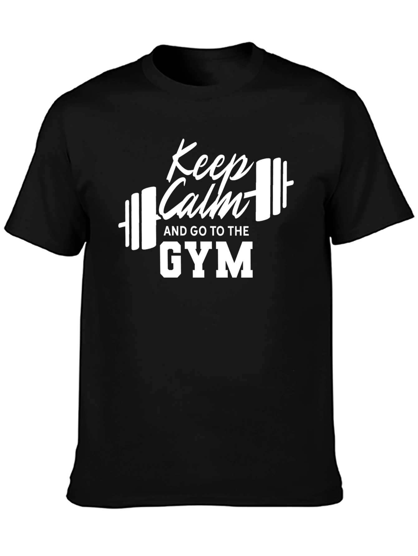 Keep Calm Gym T-Shirt - Black Fitness Motivation