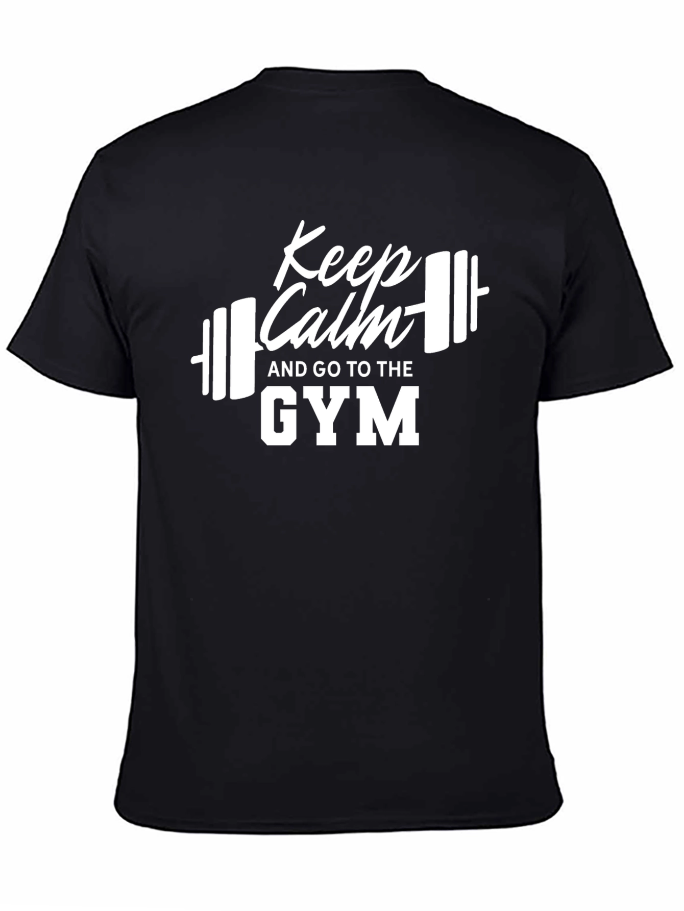 Keep Calm Gym T-Shirt - Black Fitness Motivation