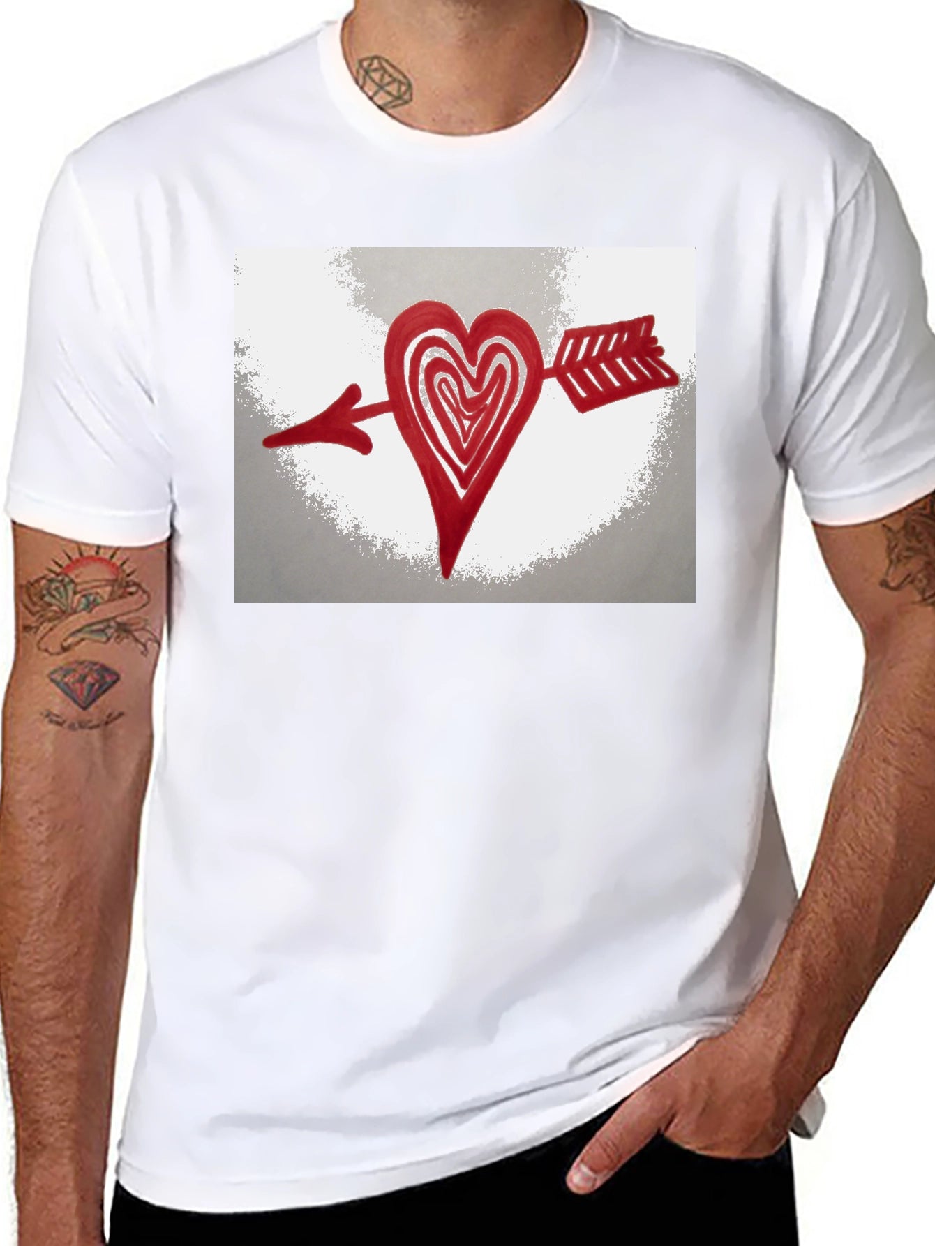 Heart Arrow T-Shirt - Black
