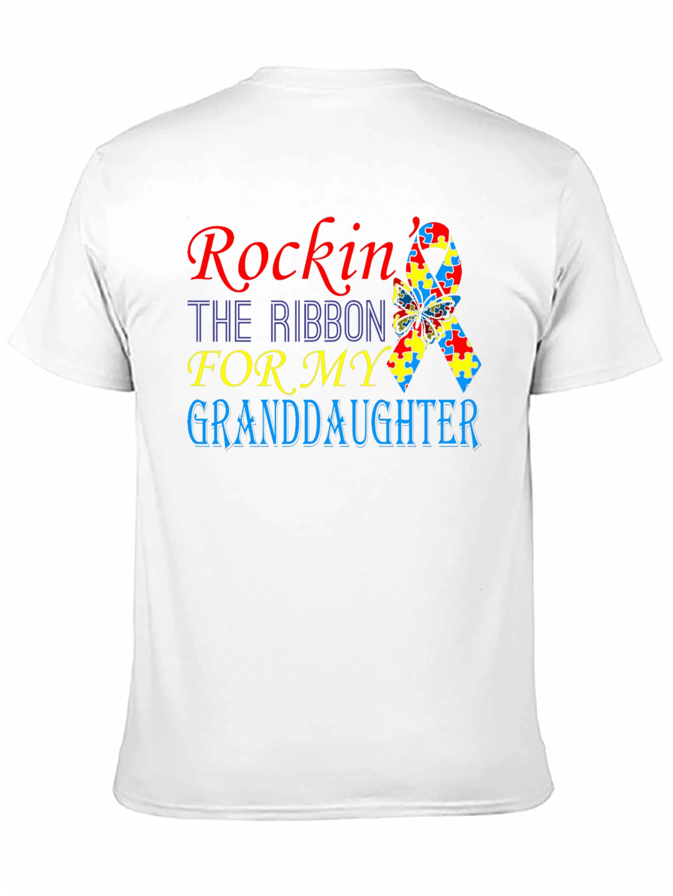 Rockin the Ribbon Autism Awareness Granddaughter T-Shirt