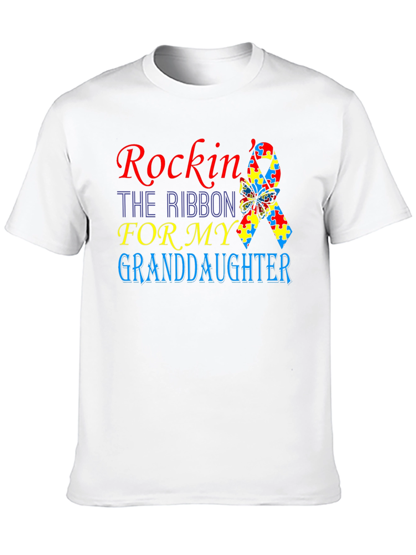 Rockin the Ribbon Autism Awareness Granddaughter T-Shirt