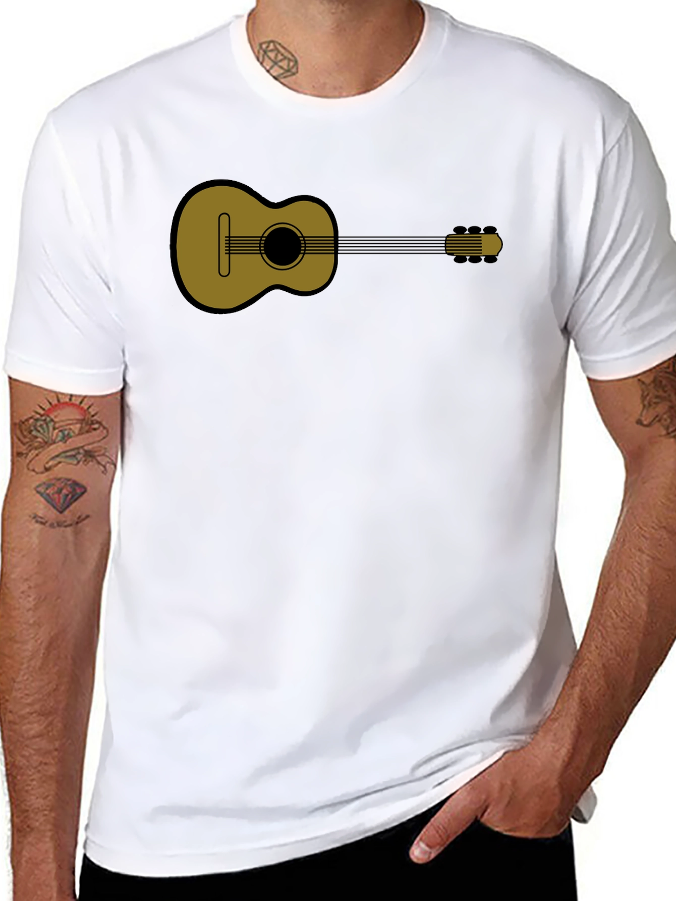 Guitar Graphic Tee - Classic Musical Style