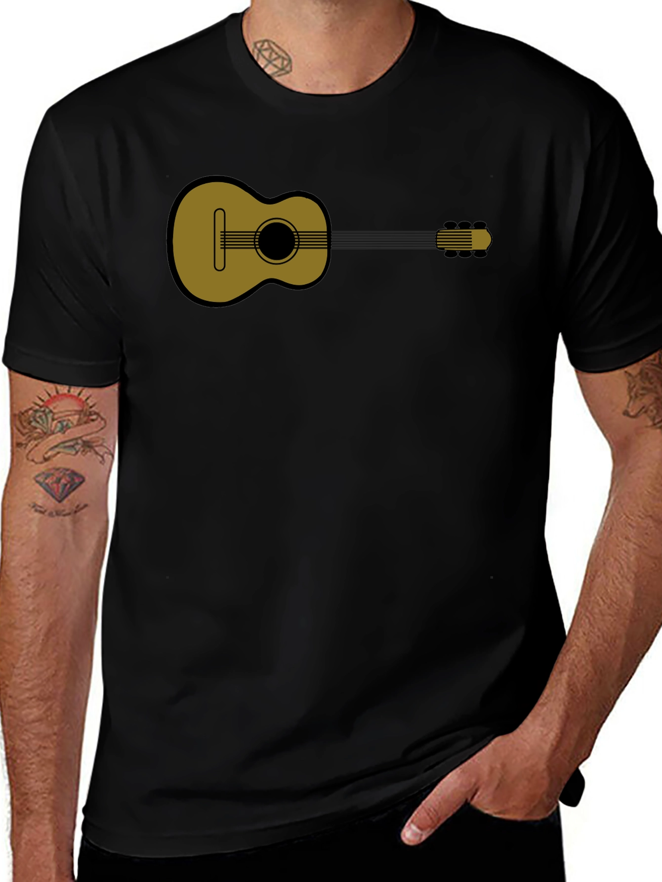 Guitar Graphic Tee - Classic Musical Style