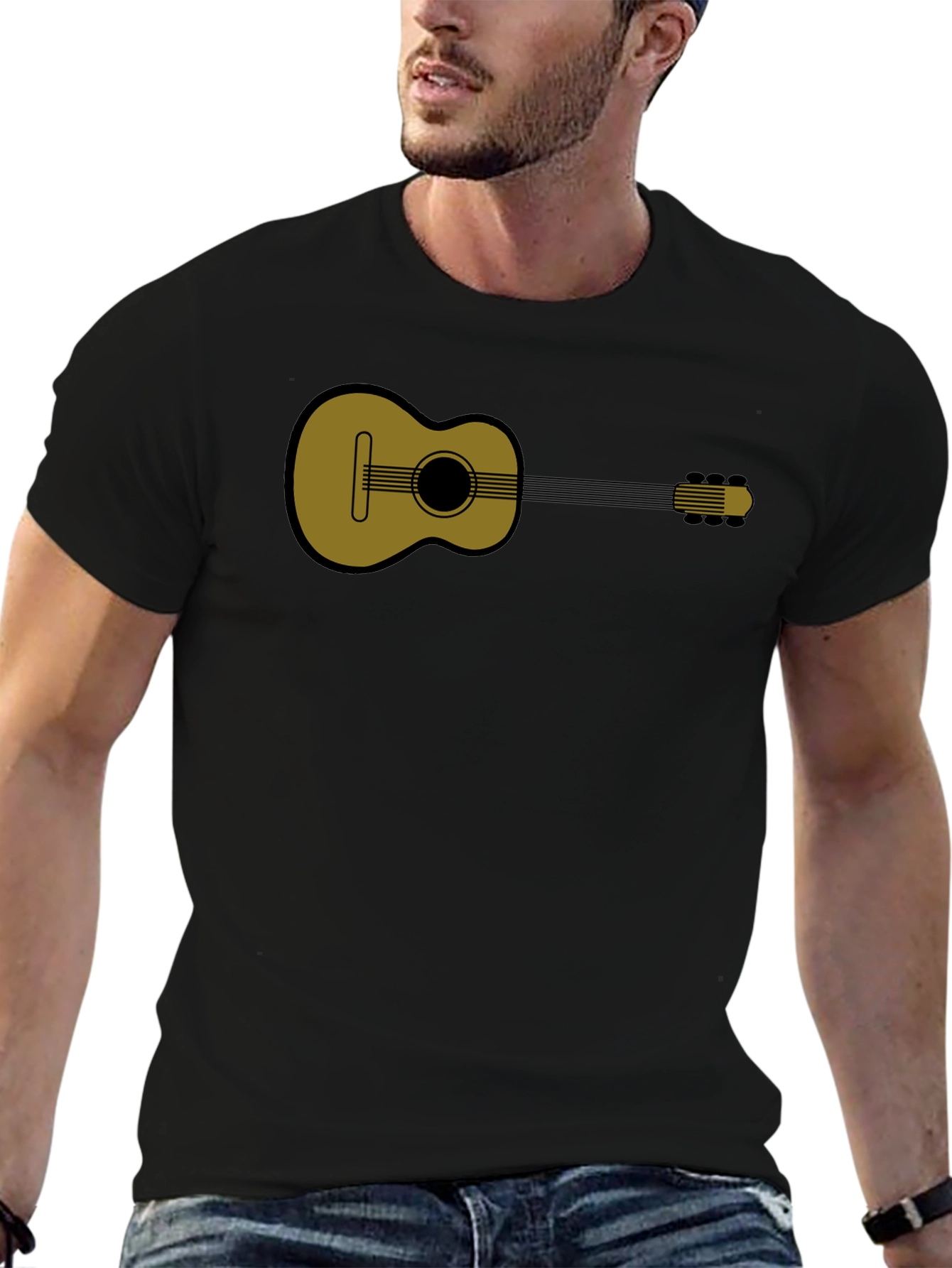Guitar Graphic Tee - Classic Musical Style