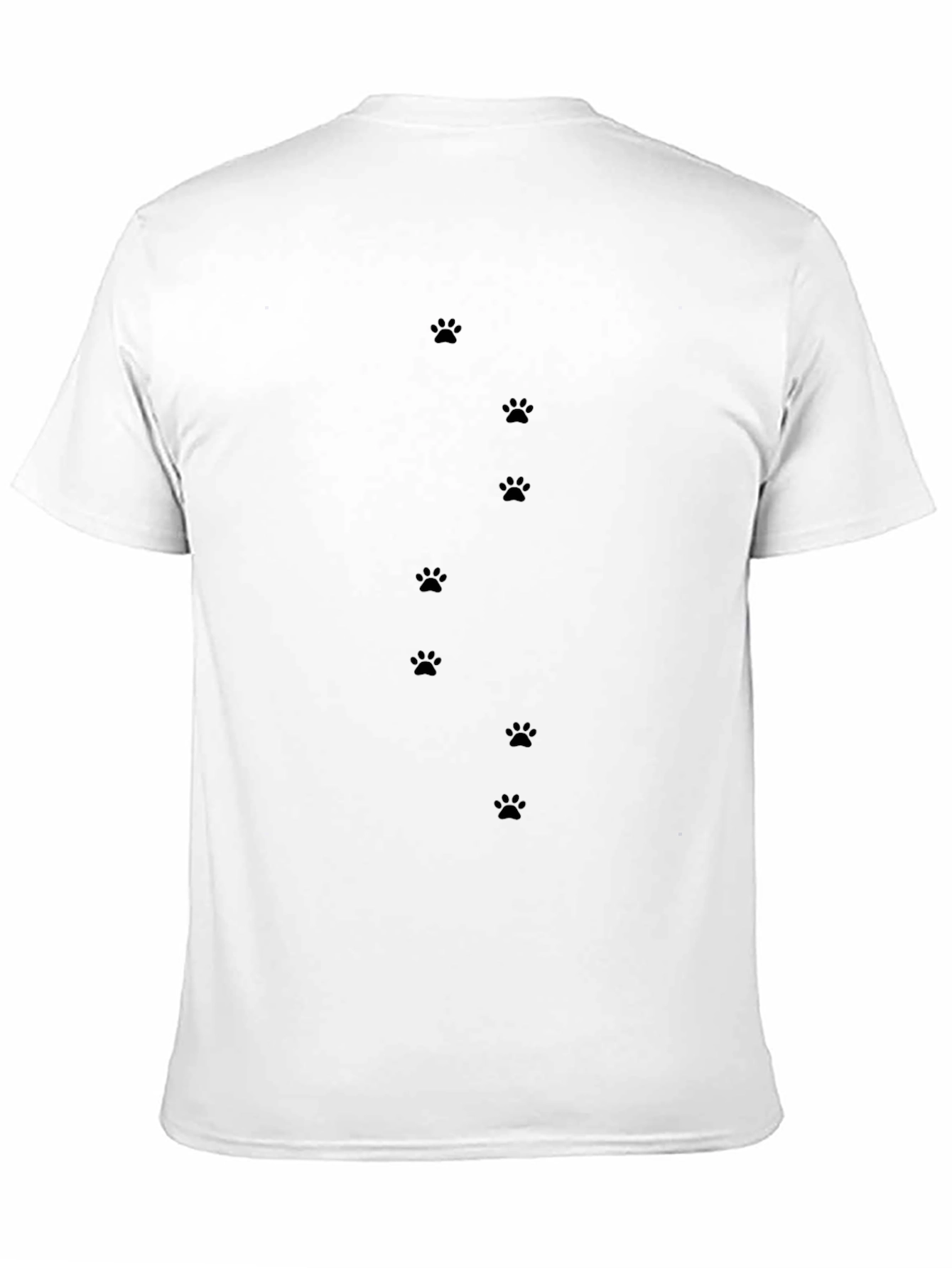 Mens Black Paw Print T-Shirt - Casual Style