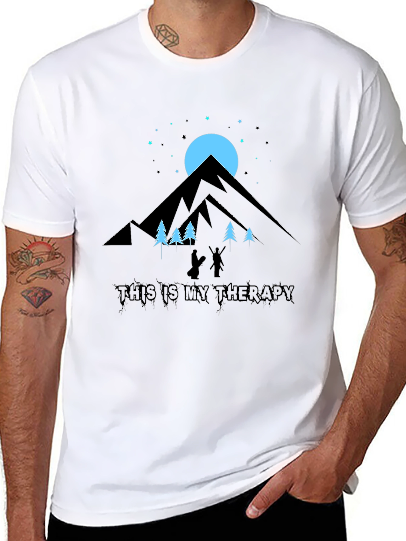 Mountain Therapy Black Graphic Tee