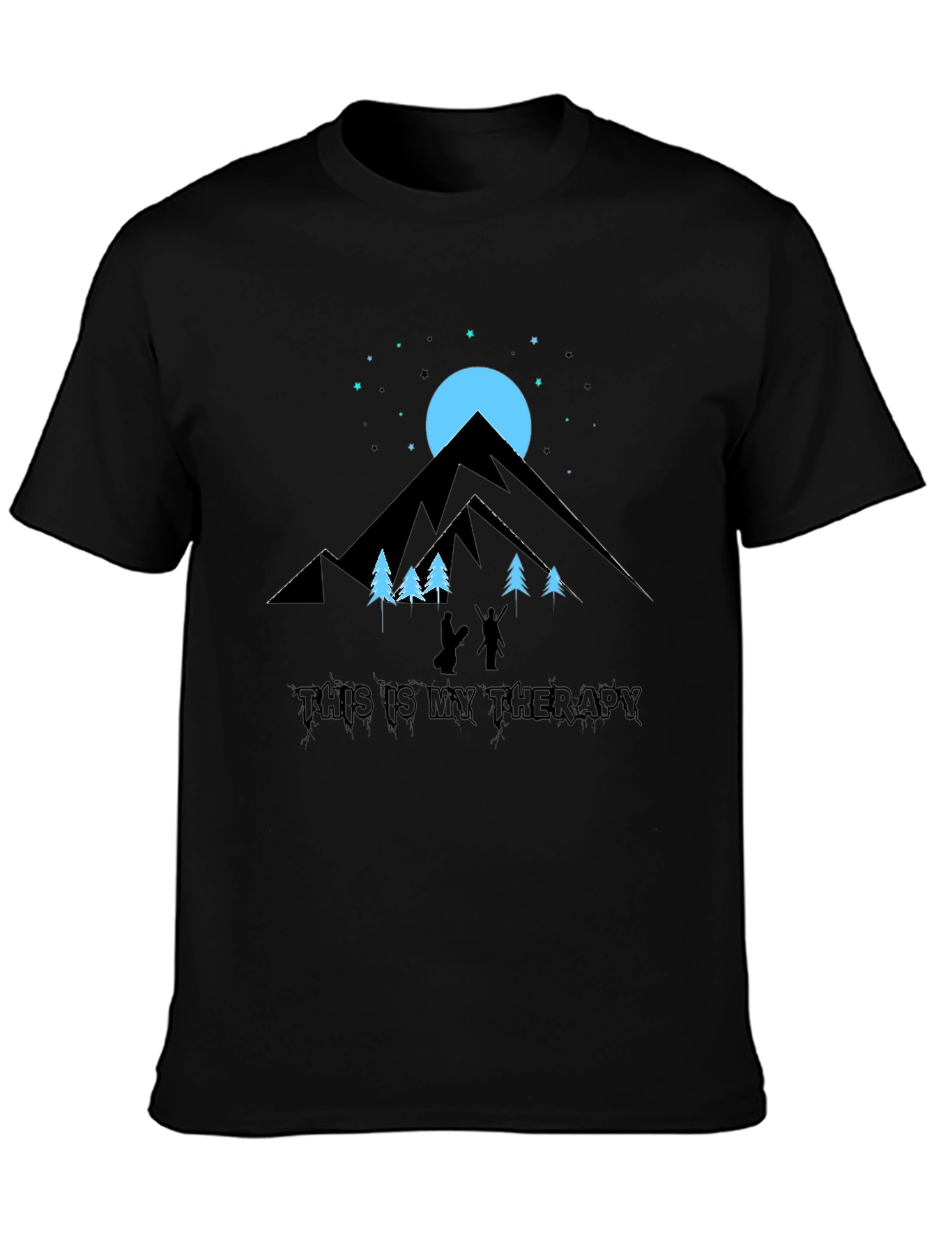 Mountain Therapy Black Graphic Tee