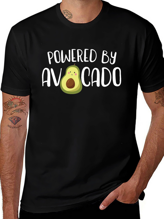 Powered by Avocado Funny Graphic Tee