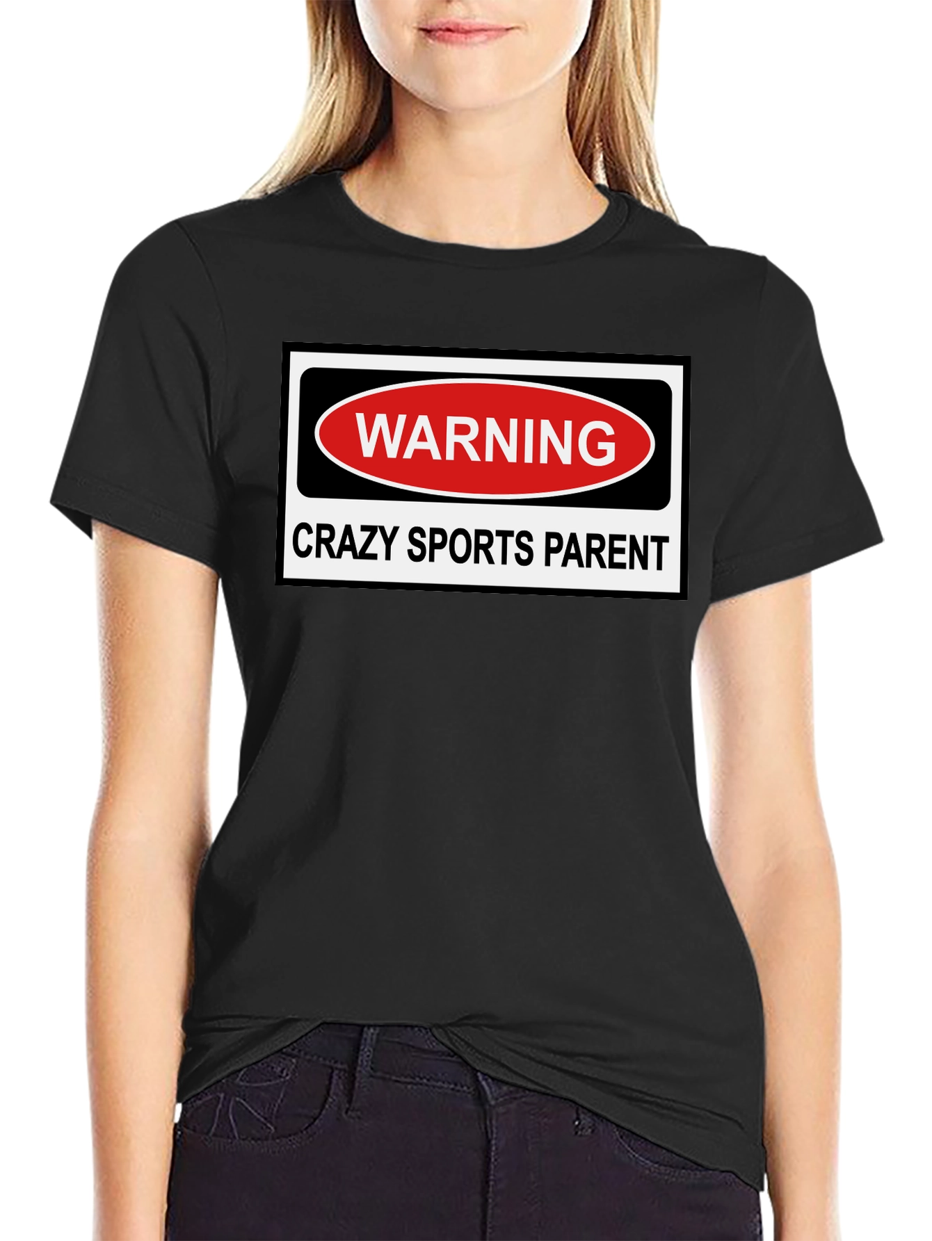 Crazy Sports Parent Warning Graphic T-Shirt