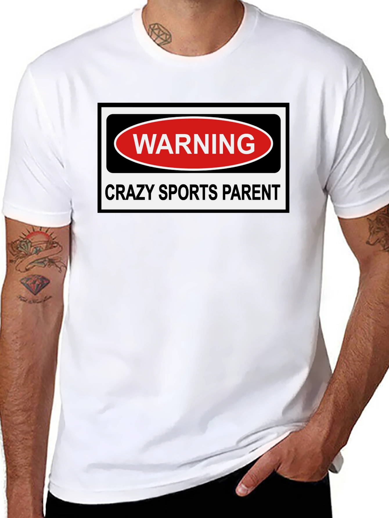 Crazy Sports Parent Warning Graphic T-Shirt
