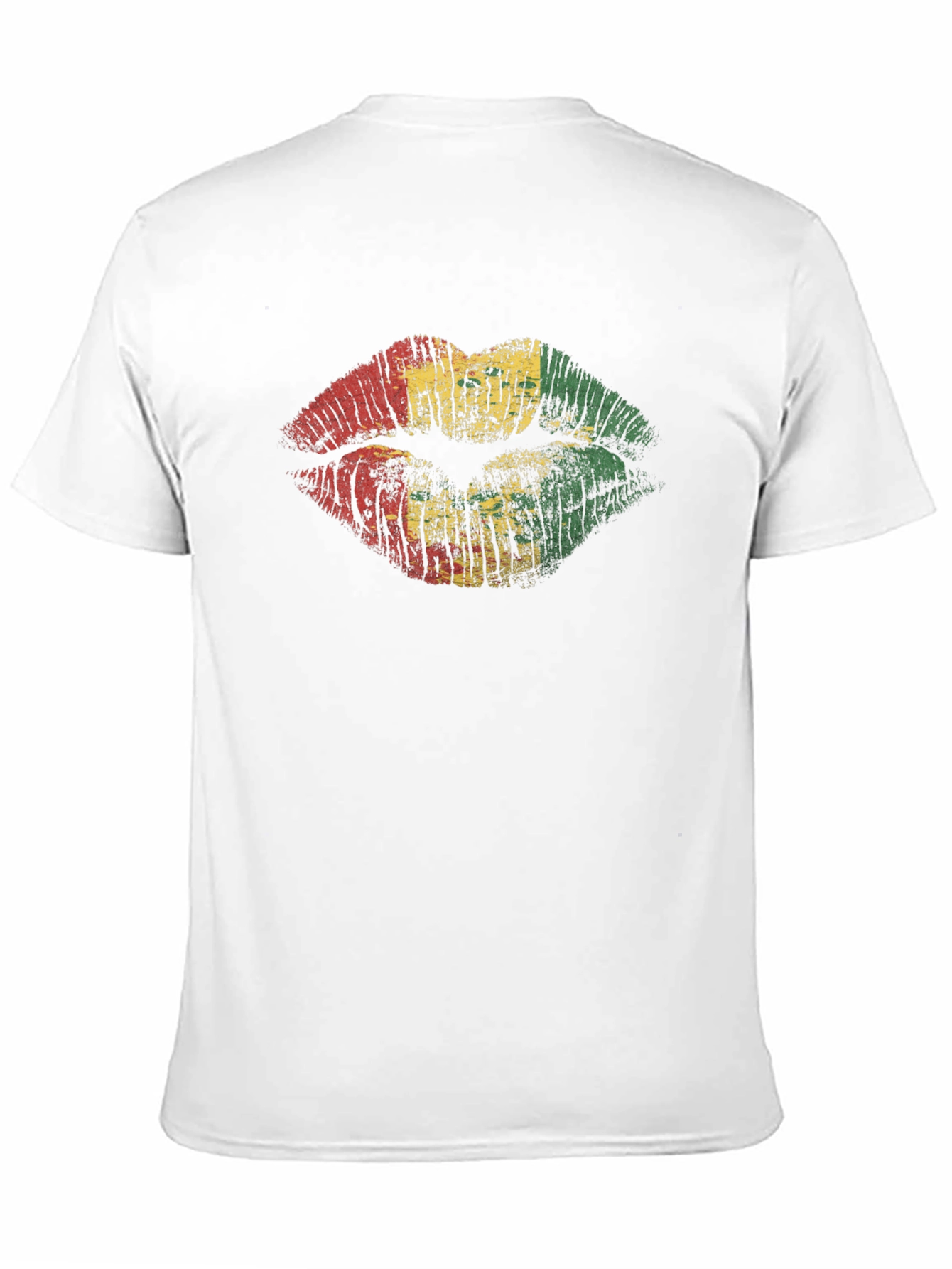 Rasta Lips Graphic Tee - Black Cotton Blend