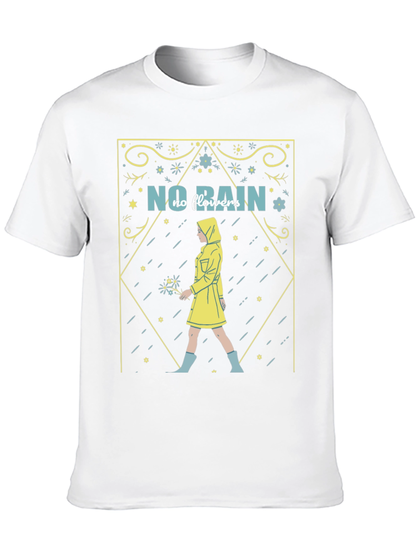 No Rain No Flowers T-Shirt - Stylish Graphic Tee