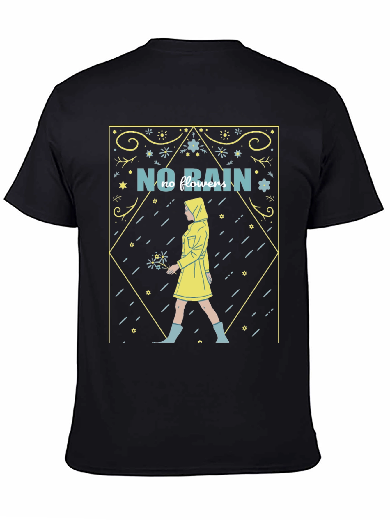 No Rain No Flowers T-Shirt - Stylish Graphic Tee
