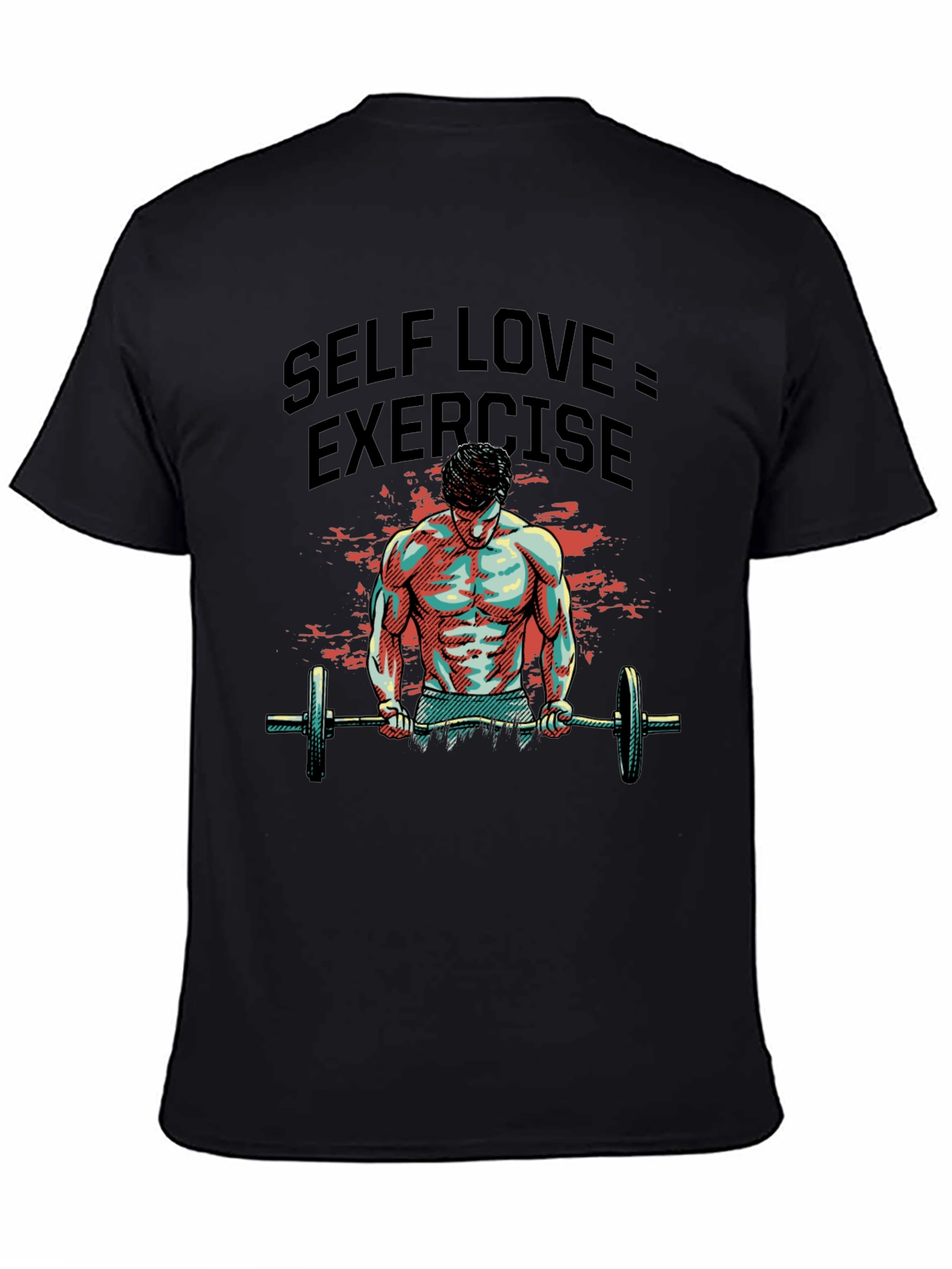 Self Love Exercise T-Shirt - Black Gym Wear