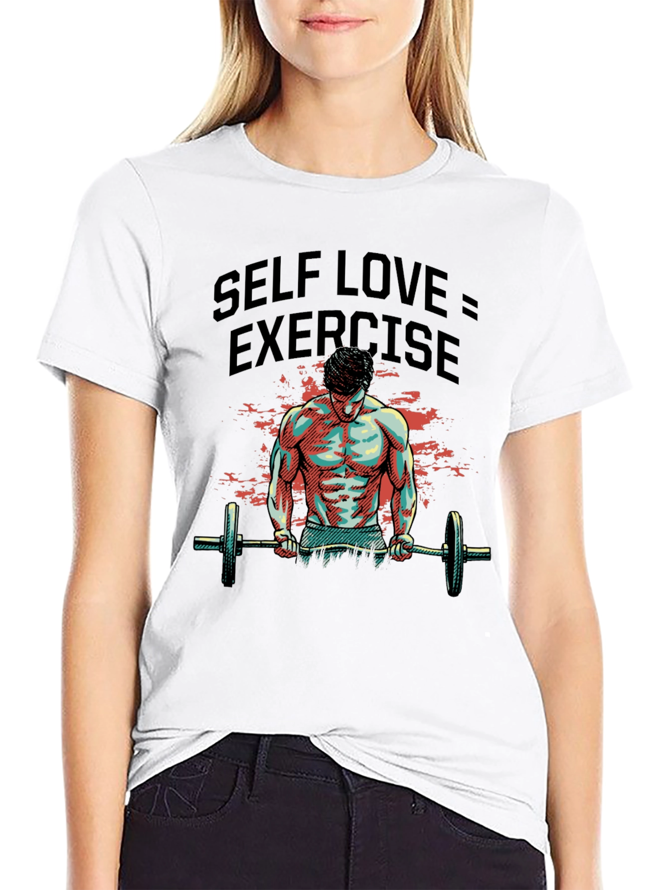 Self Love Exercise T-Shirt - Black Gym Wear