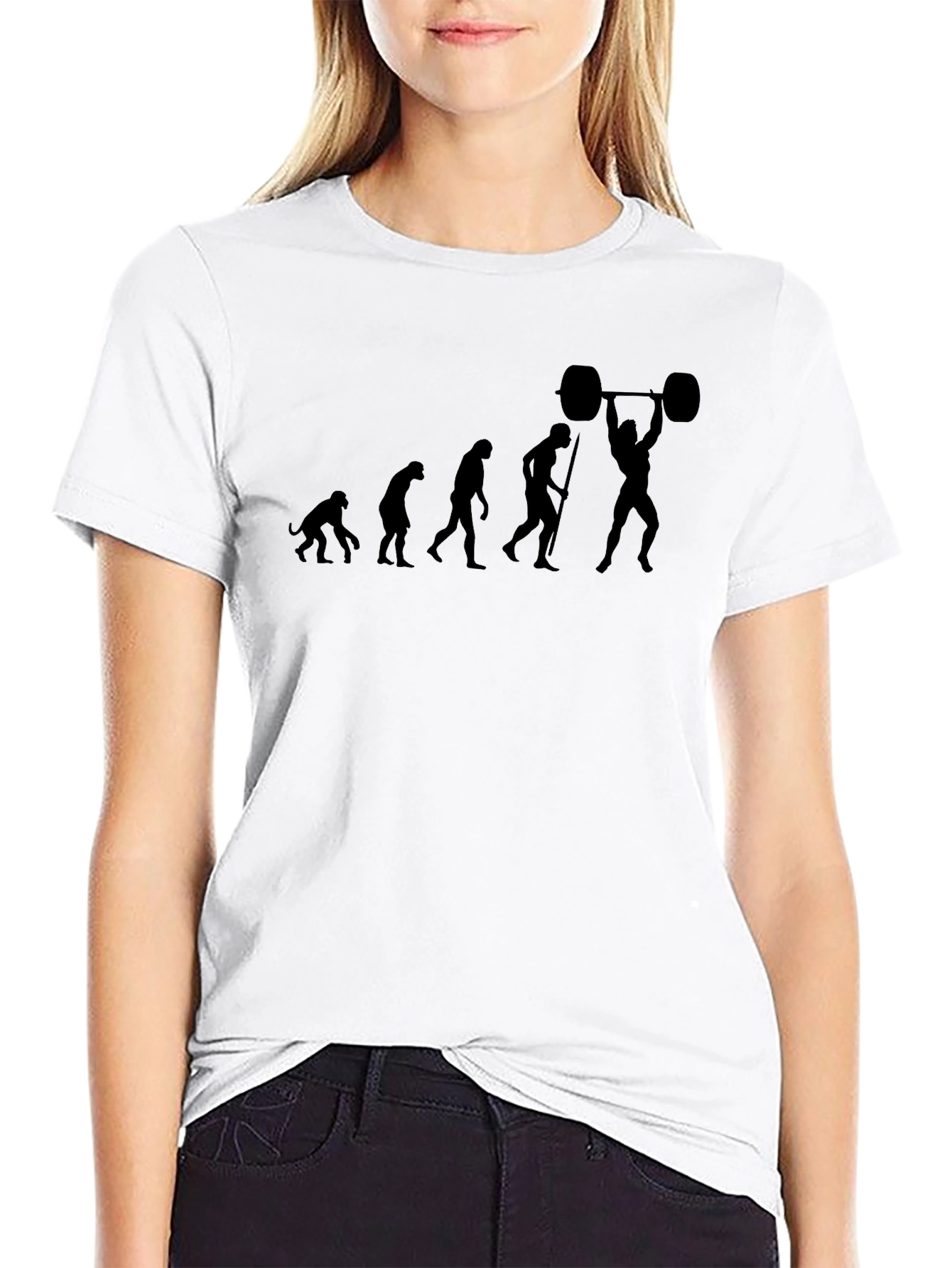 Evolution of Weightlifting Black T-Shirt