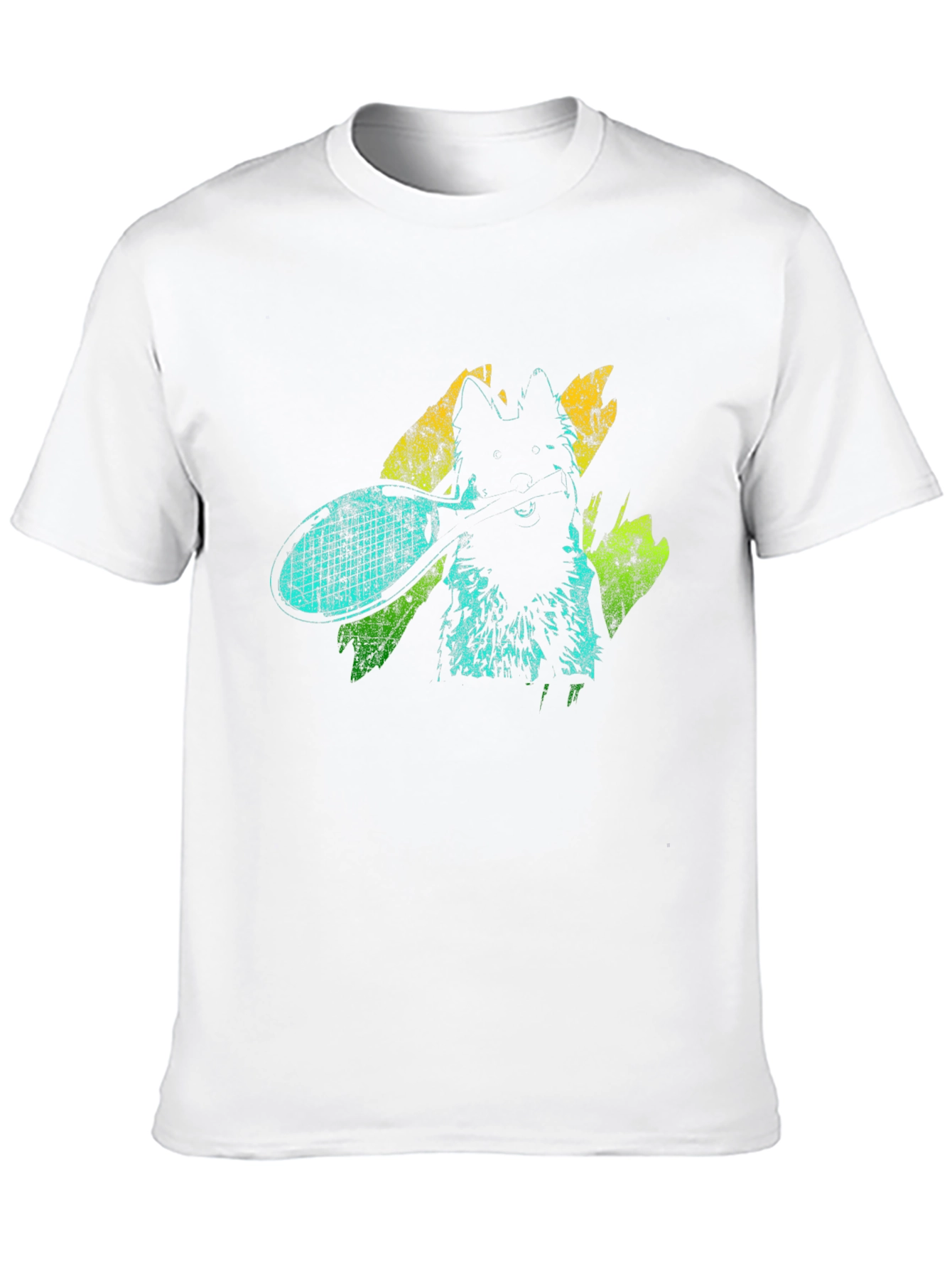 Dog Tennis Graphic T-Shirt - Unisex Black Tee