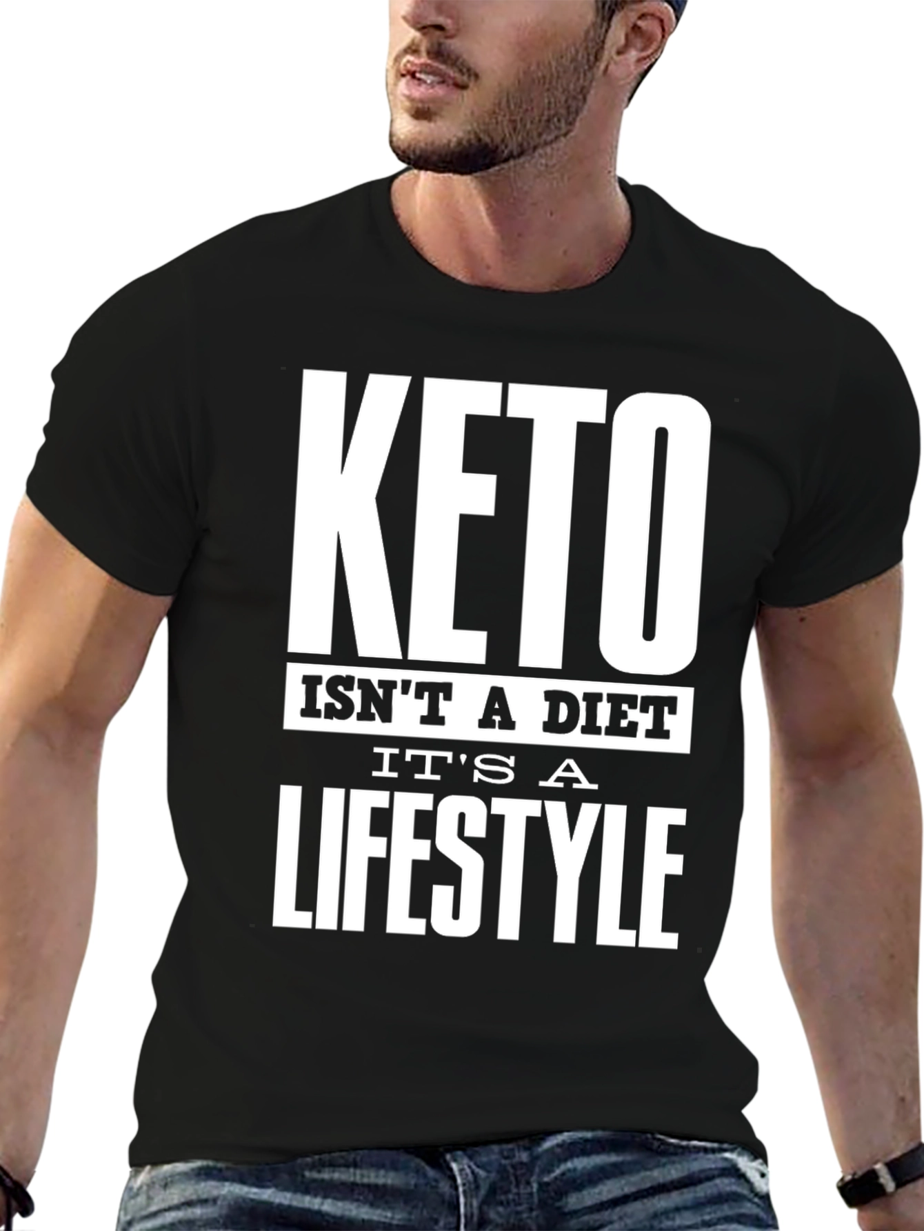 Keto Lifestyle T-Shirt - Black Graphic Tee