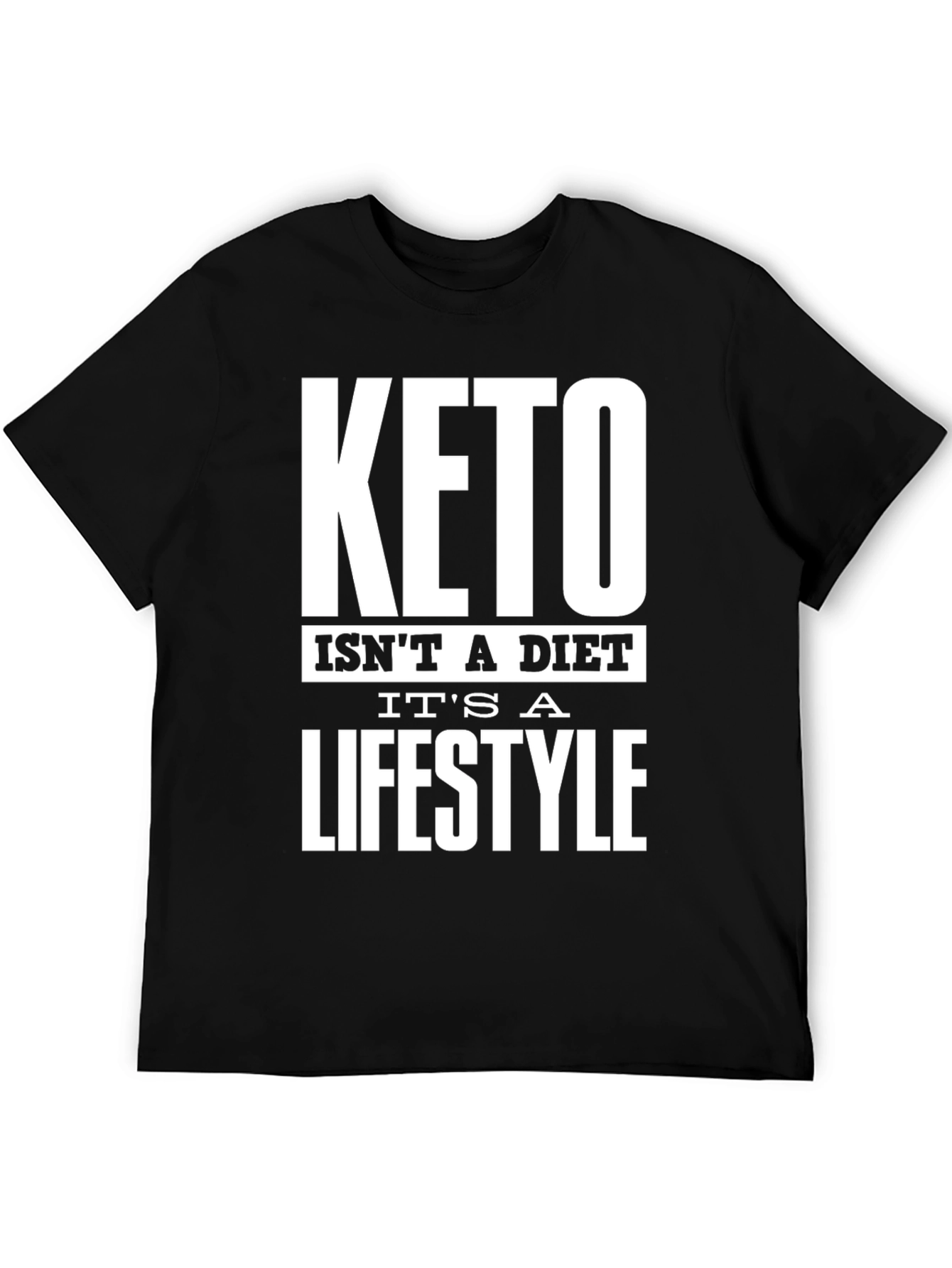 Keto Lifestyle T-Shirt - Black Graphic Tee