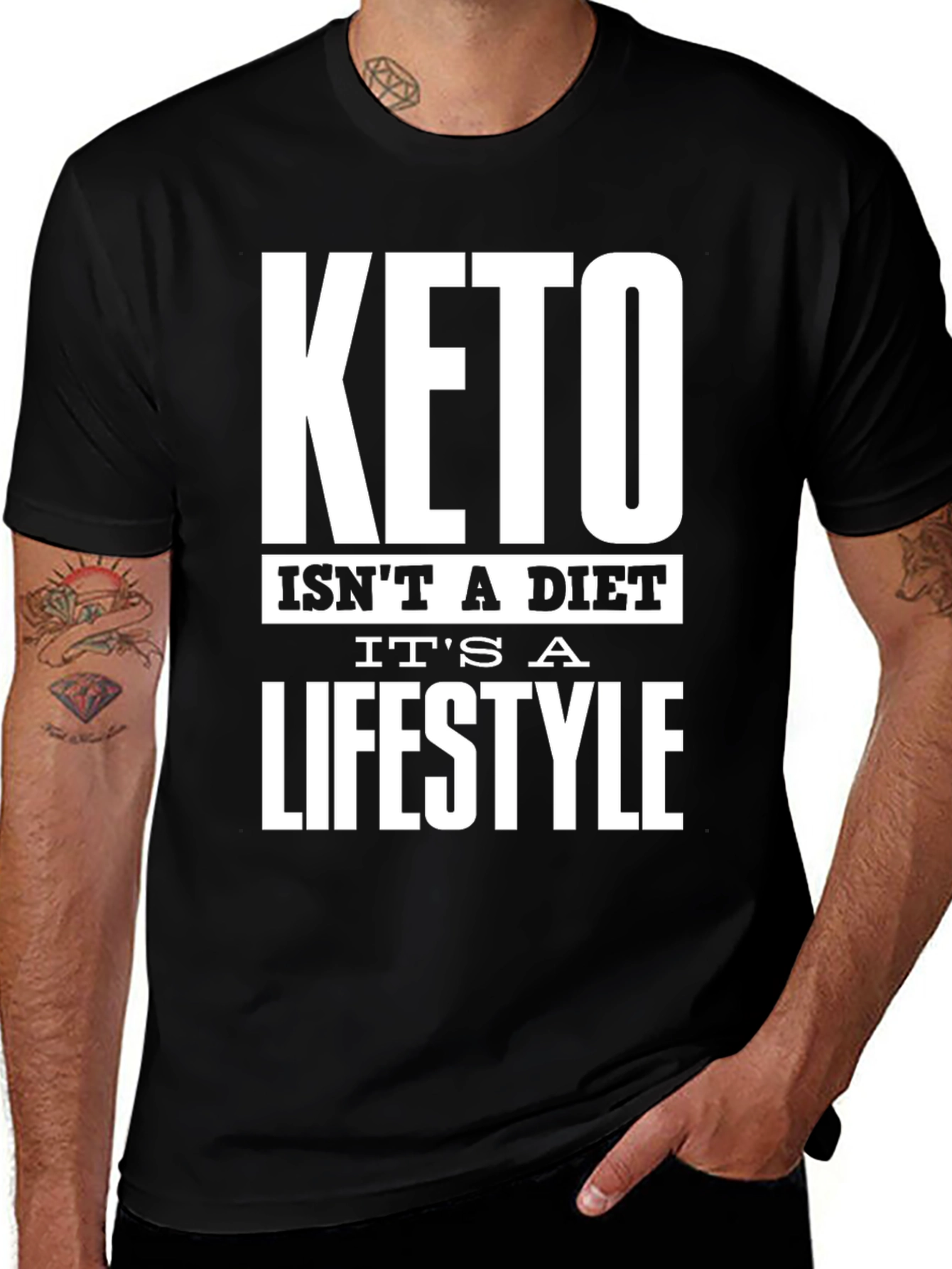 Keto Lifestyle T-Shirt - Black Graphic Tee