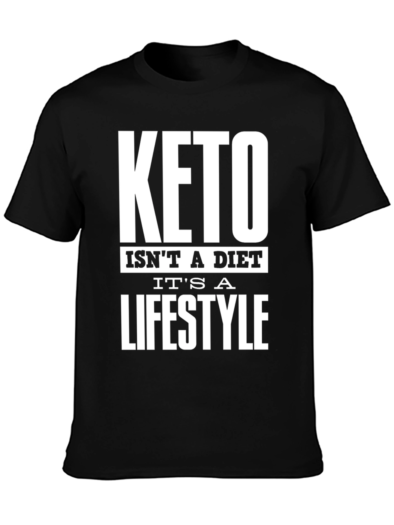 Keto Lifestyle T-Shirt - Black Graphic Tee