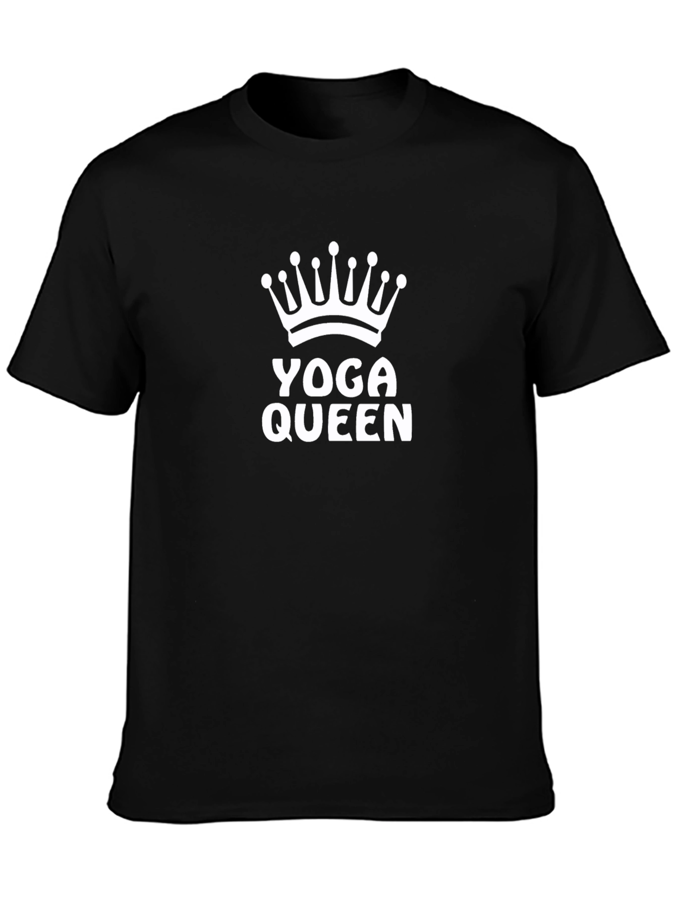 Yoga Queen Graphic Tee - Black Cotton Shirt