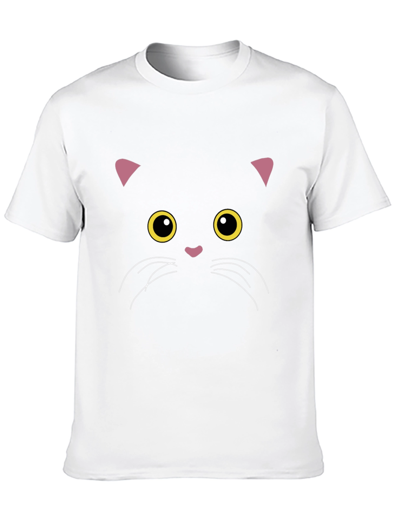 Black Cat Face Graphic T-Shirt