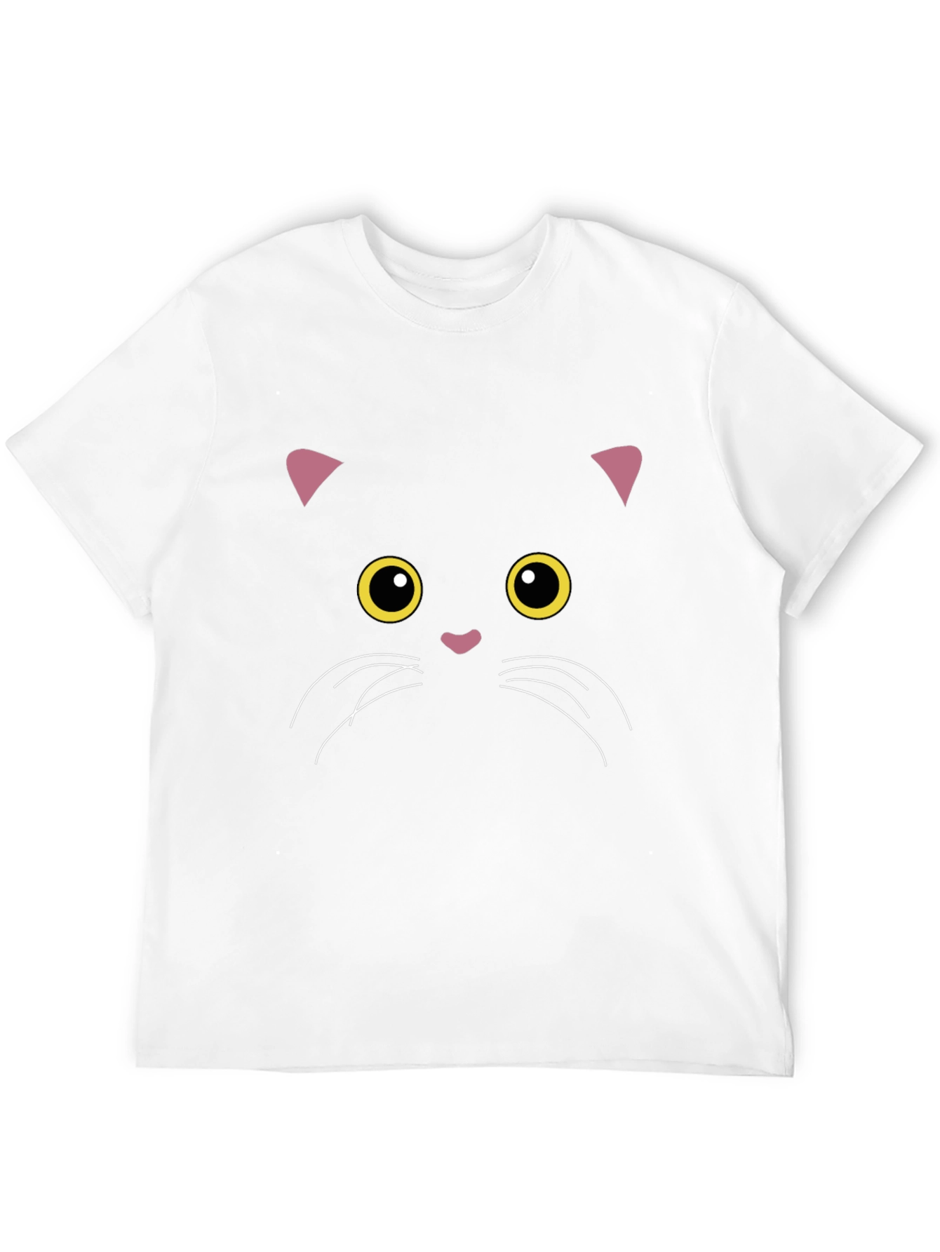 Black Cat Face Graphic T-Shirt
