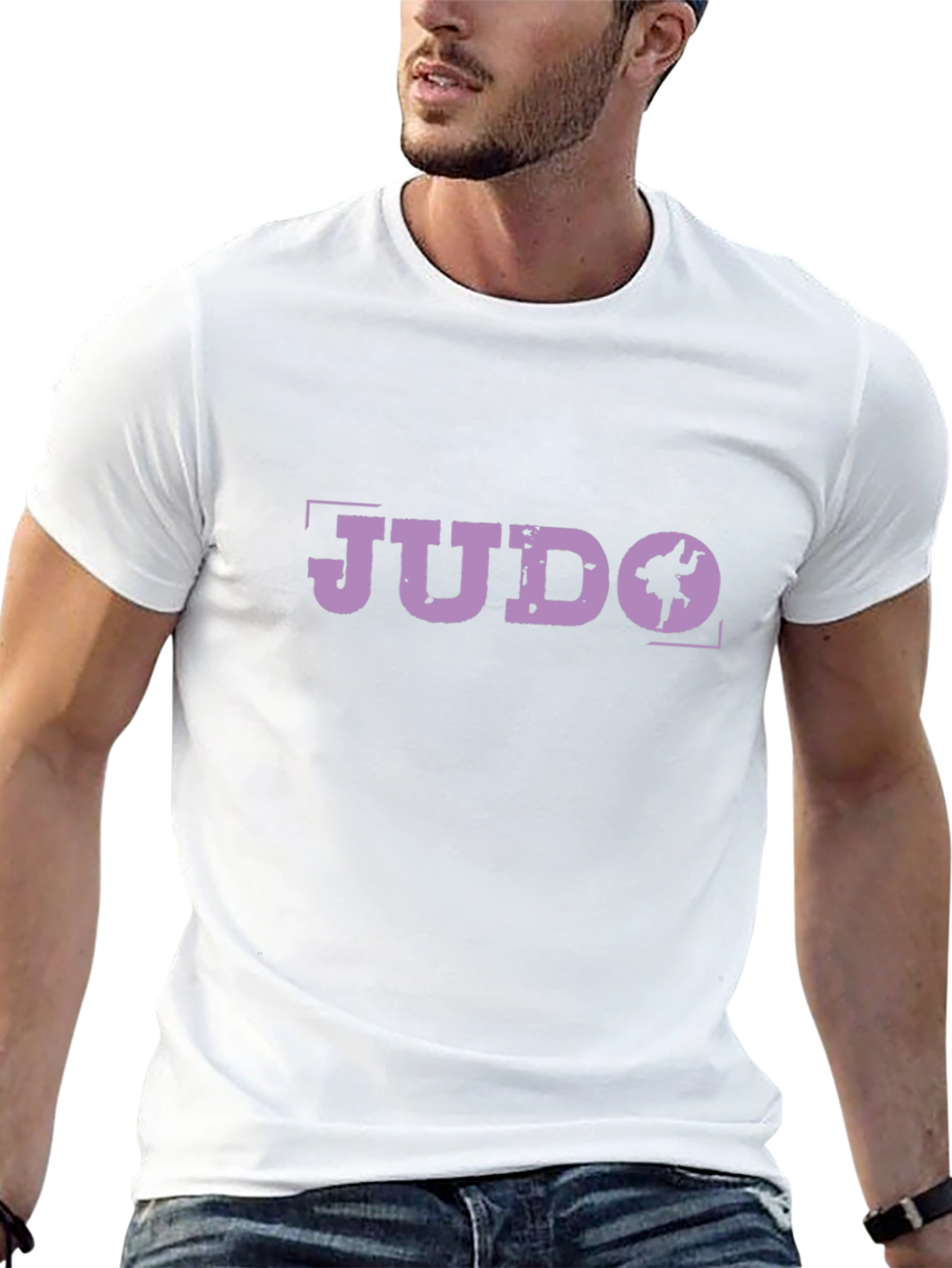 Judo Graphic Print Black T-Shirt