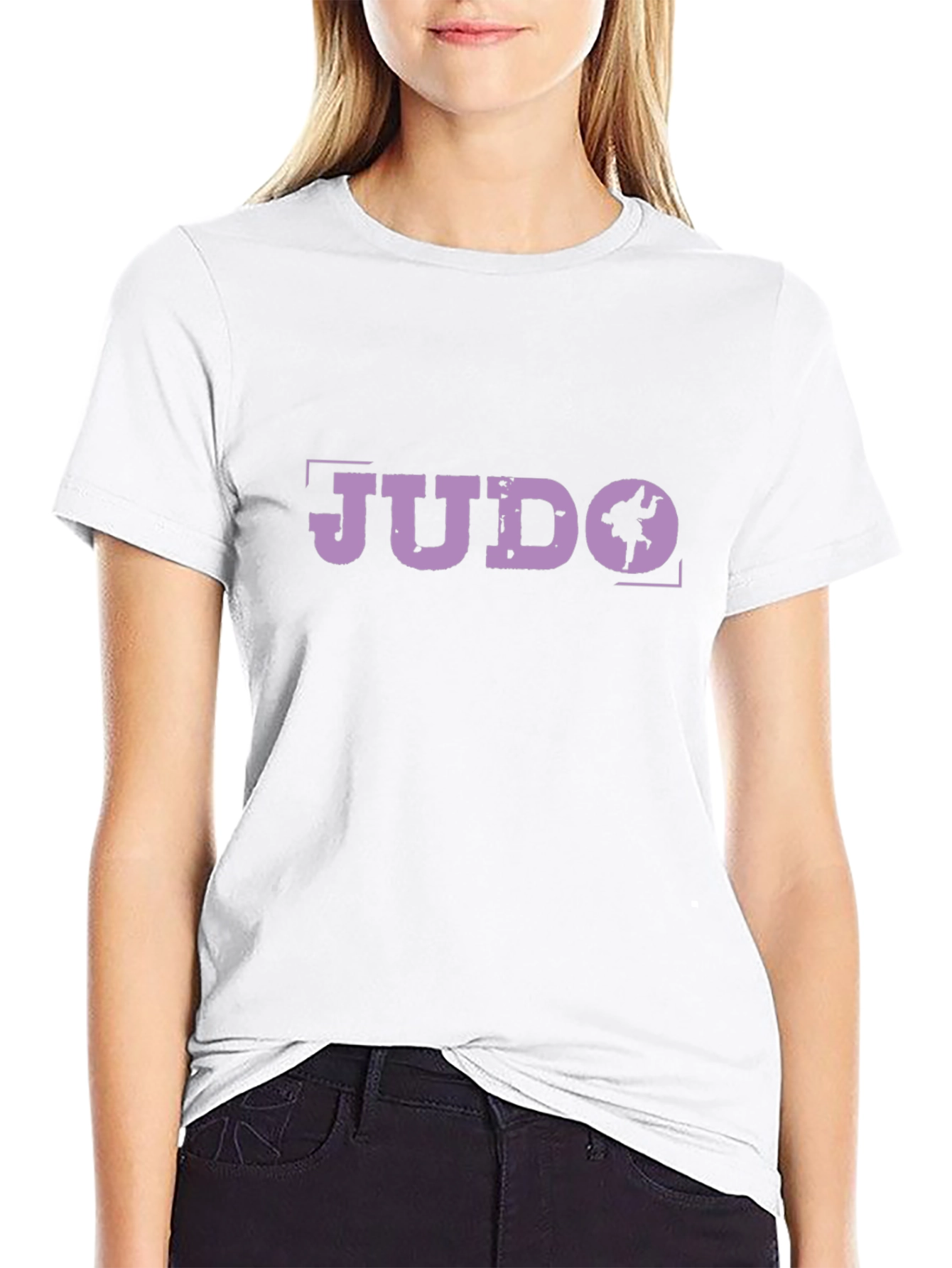 Judo Graphic Print Black T-Shirt