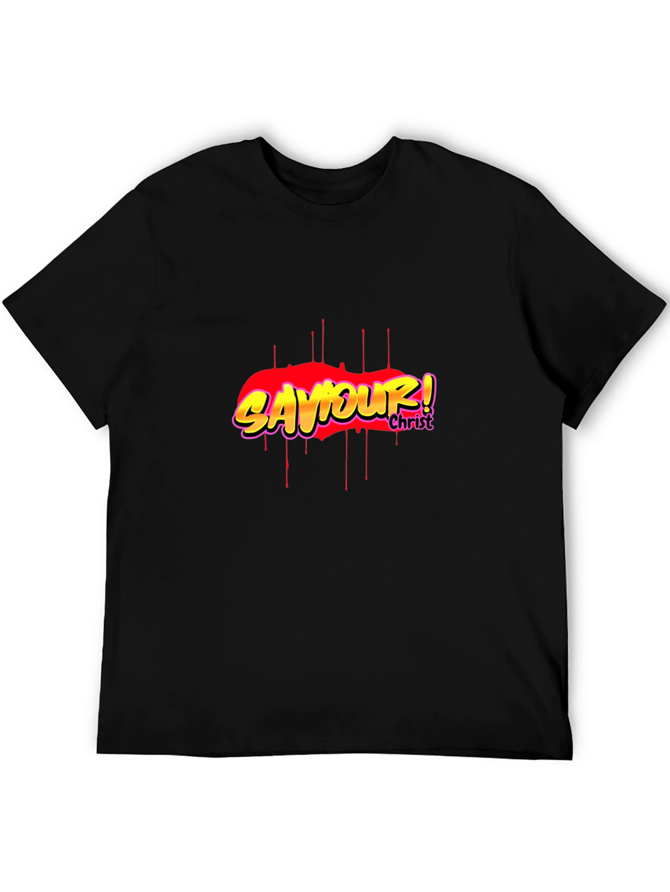 Saviour! Christ Graphic Black T-Shirt