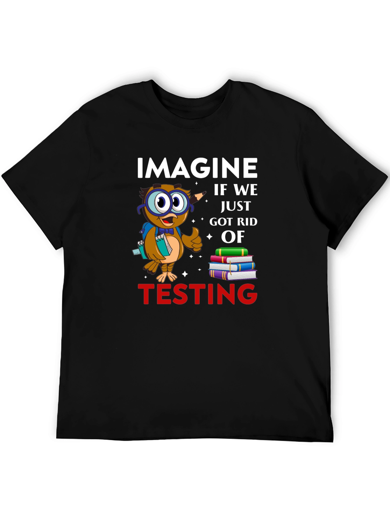 Imagine No Testing Owl T-Shirt