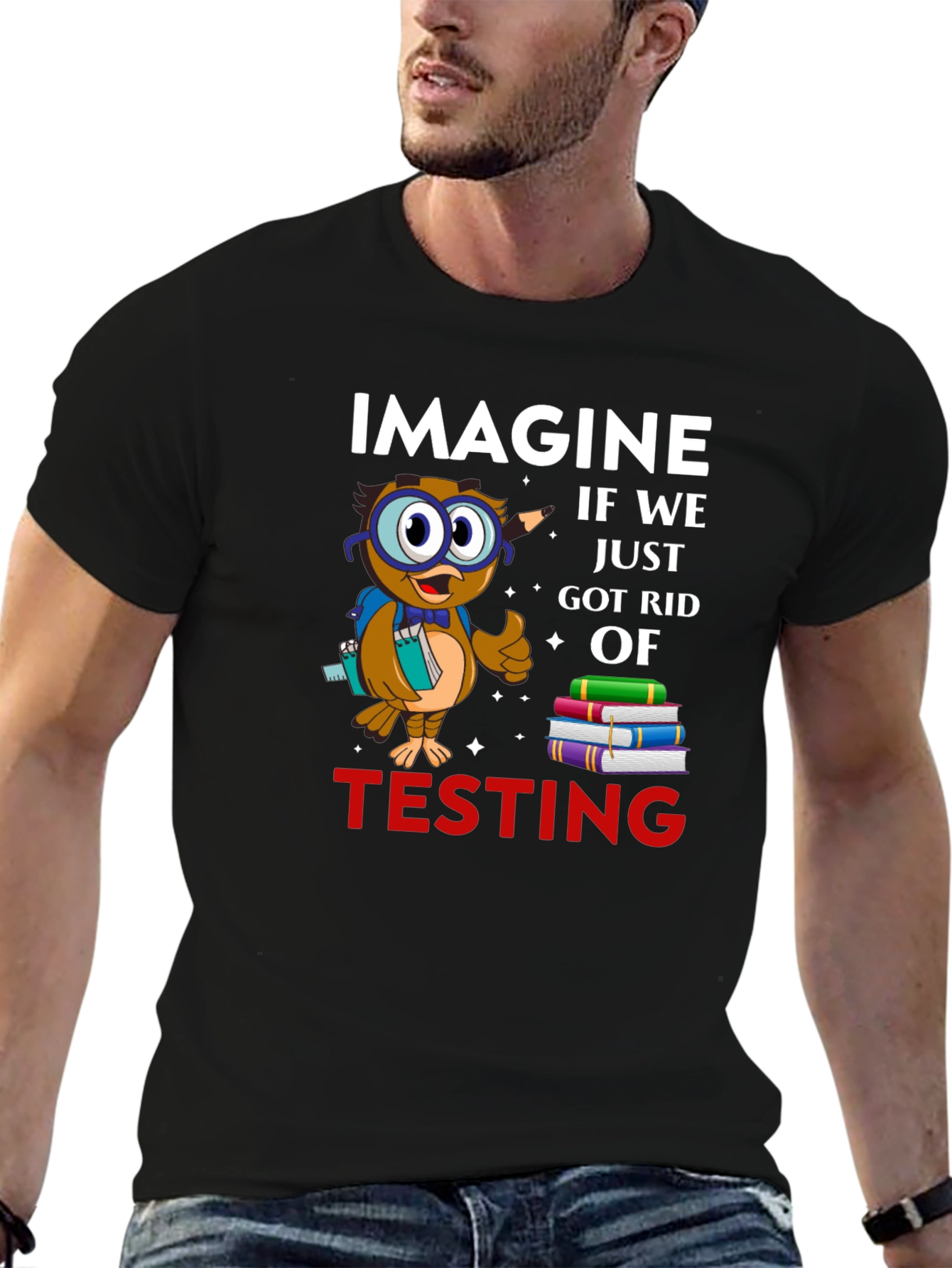 Imagine No Testing Owl T-Shirt