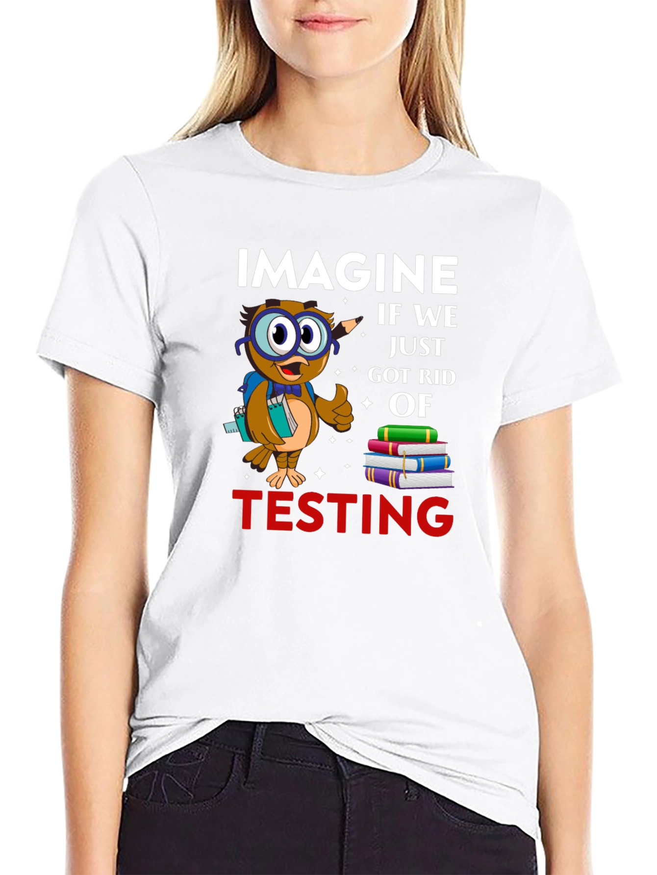 Imagine No Testing Owl T-Shirt
