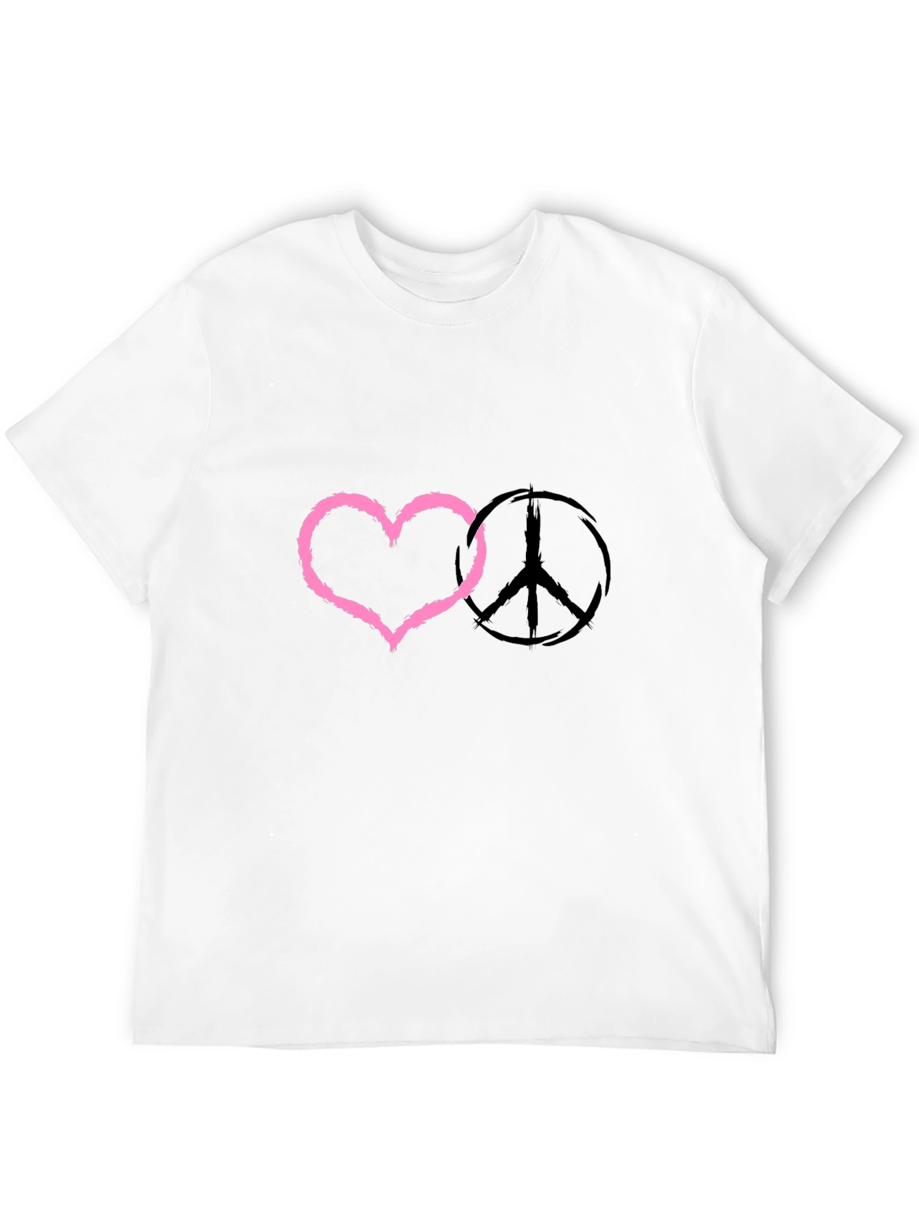 Peace & Love Black T-Shirt