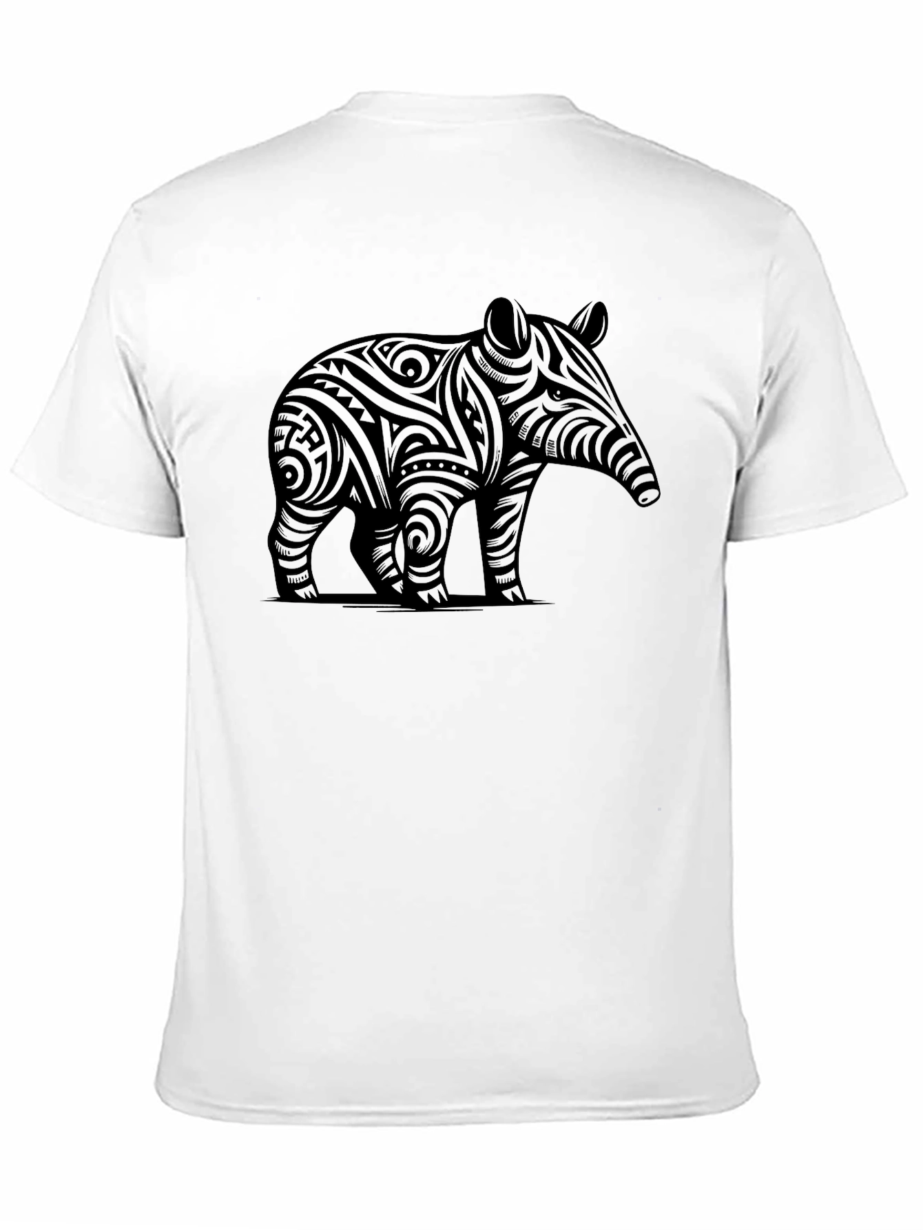 Tribal Tapir Graphic Tee - Mens Black T-Shirt
