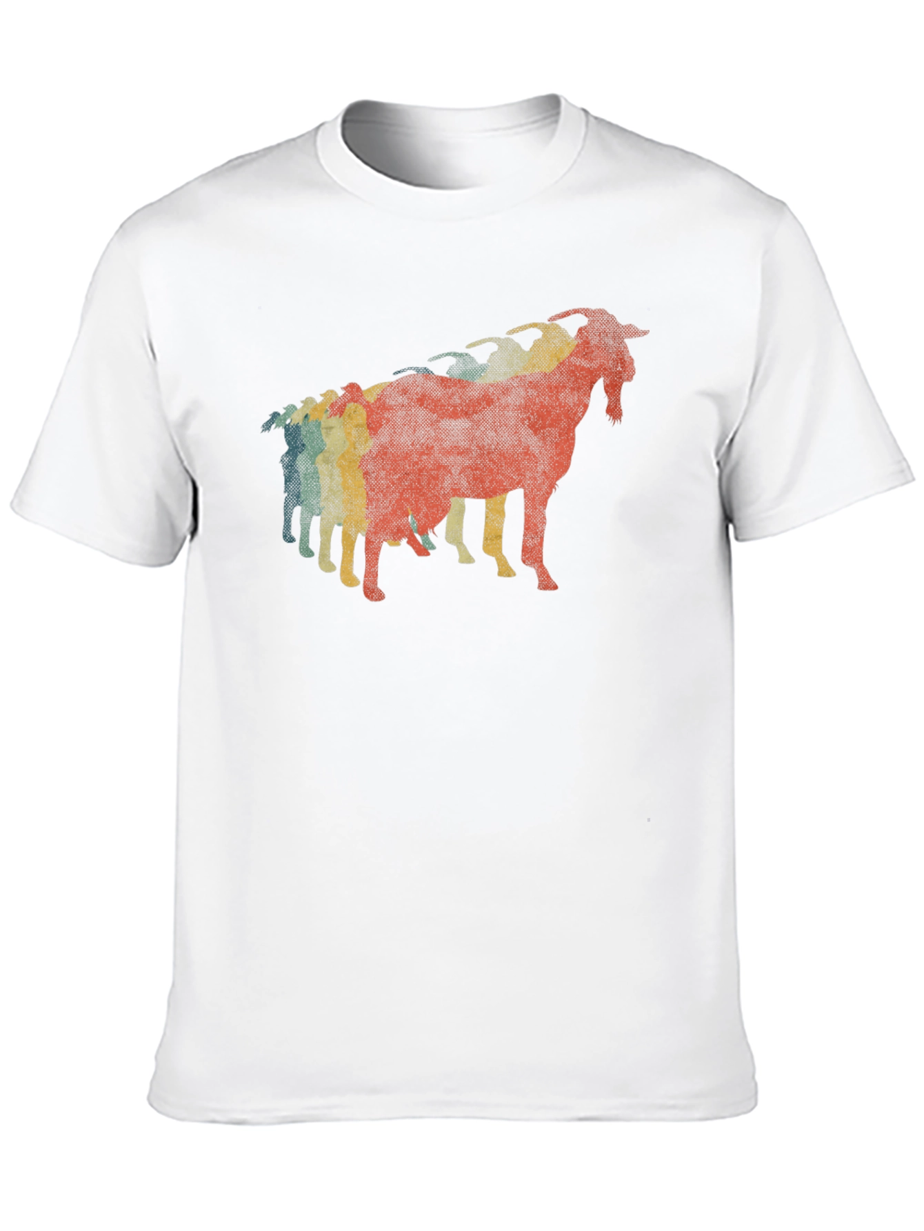 Retro Goat T-Shirt - Black Cotton Graphic Tee
