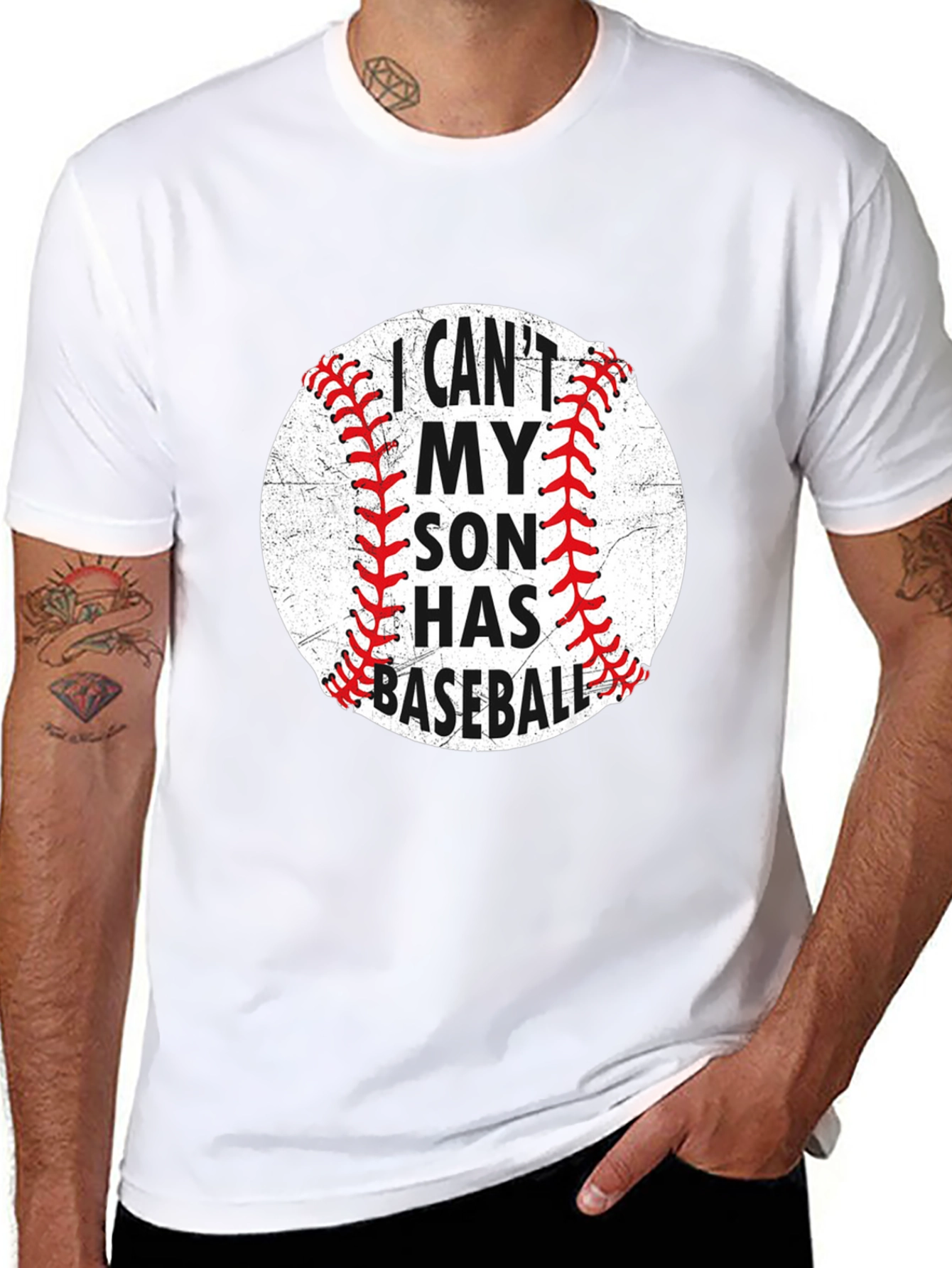 Baseball Dad T-Shirt: I Cant My Son Has Baseball