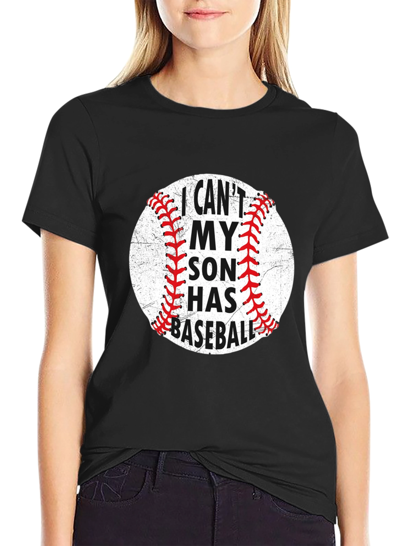 Baseball Dad T-Shirt: I Cant My Son Has Baseball